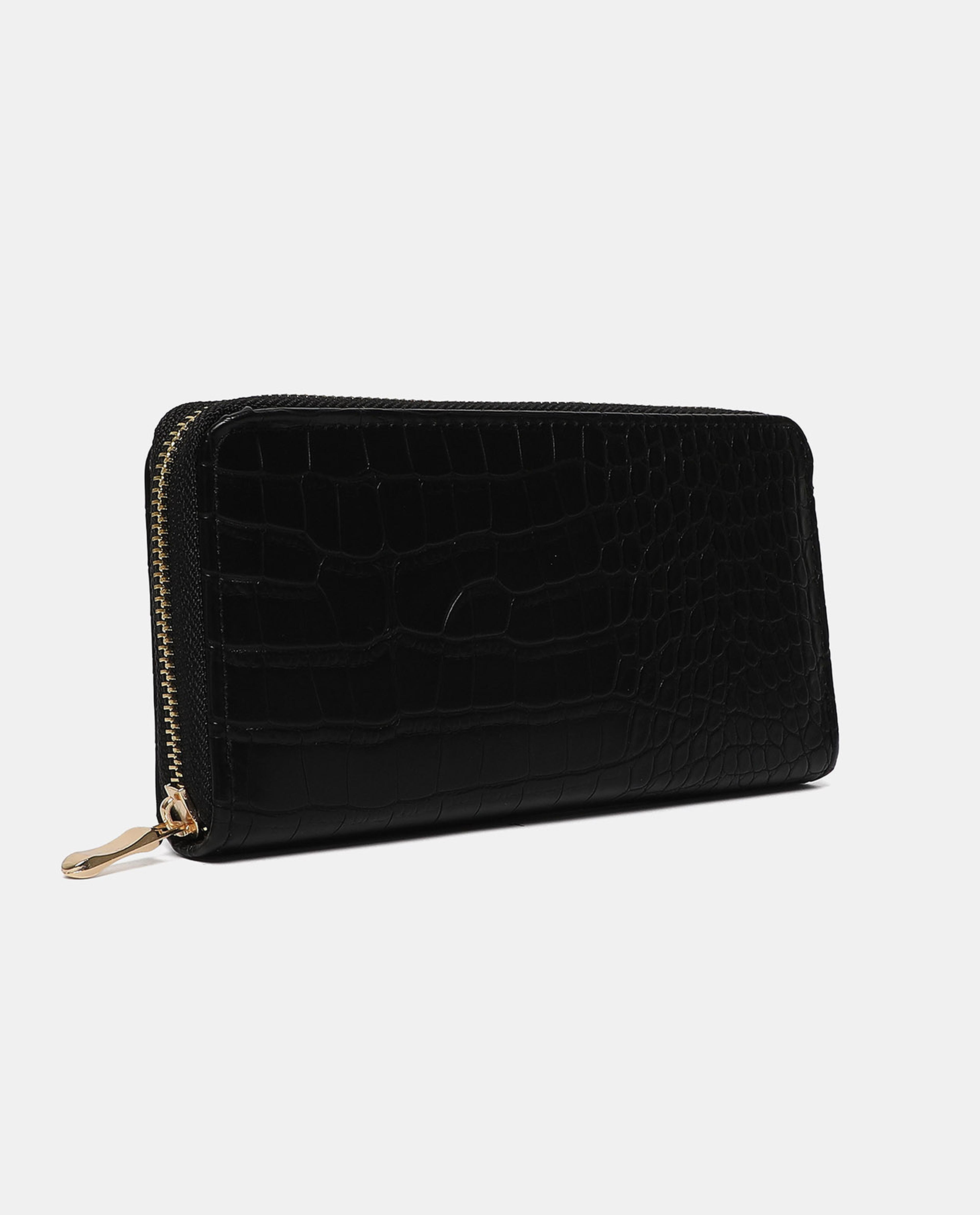 R&B Black Quilted Wallet