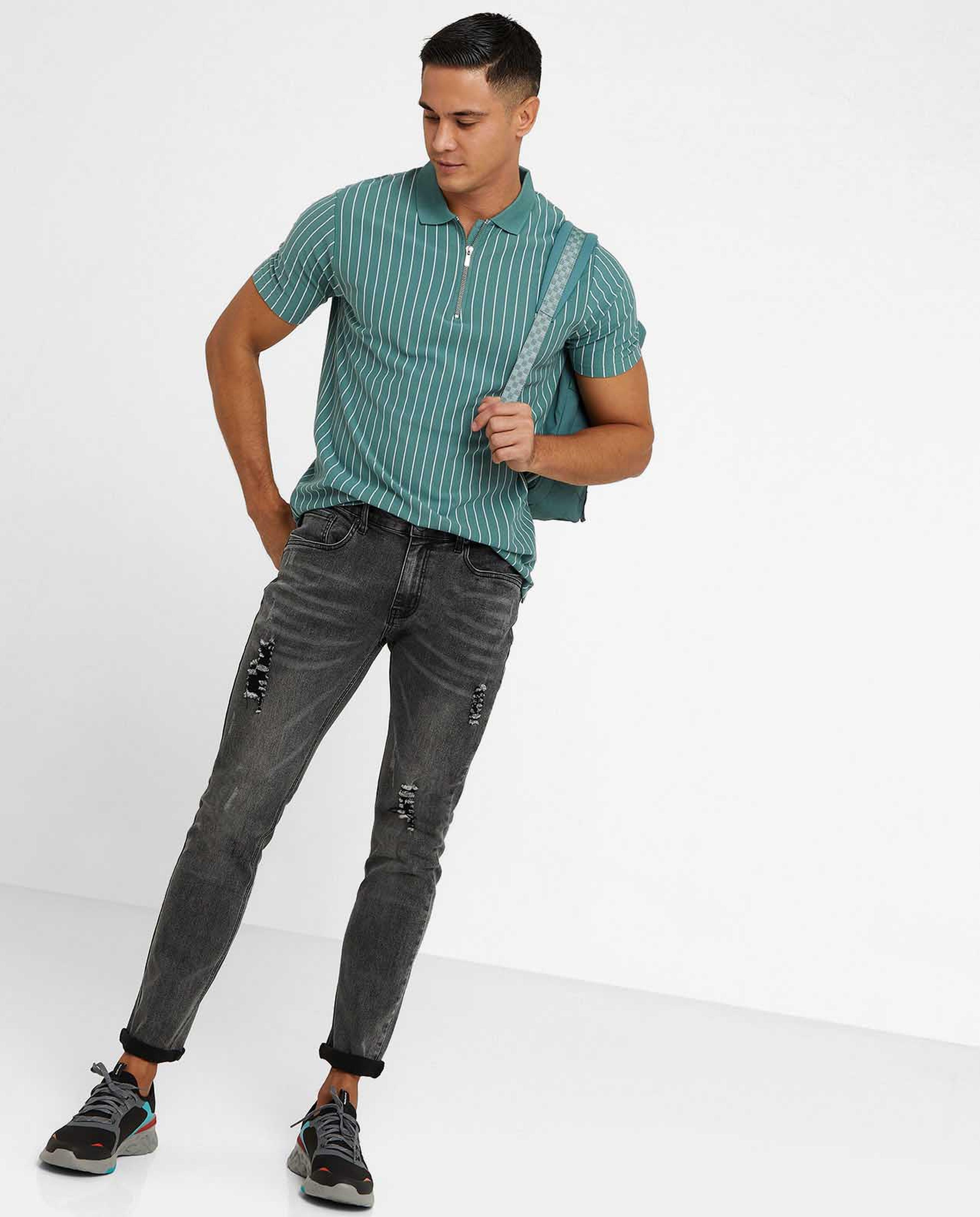 Green Polo Tee For Men