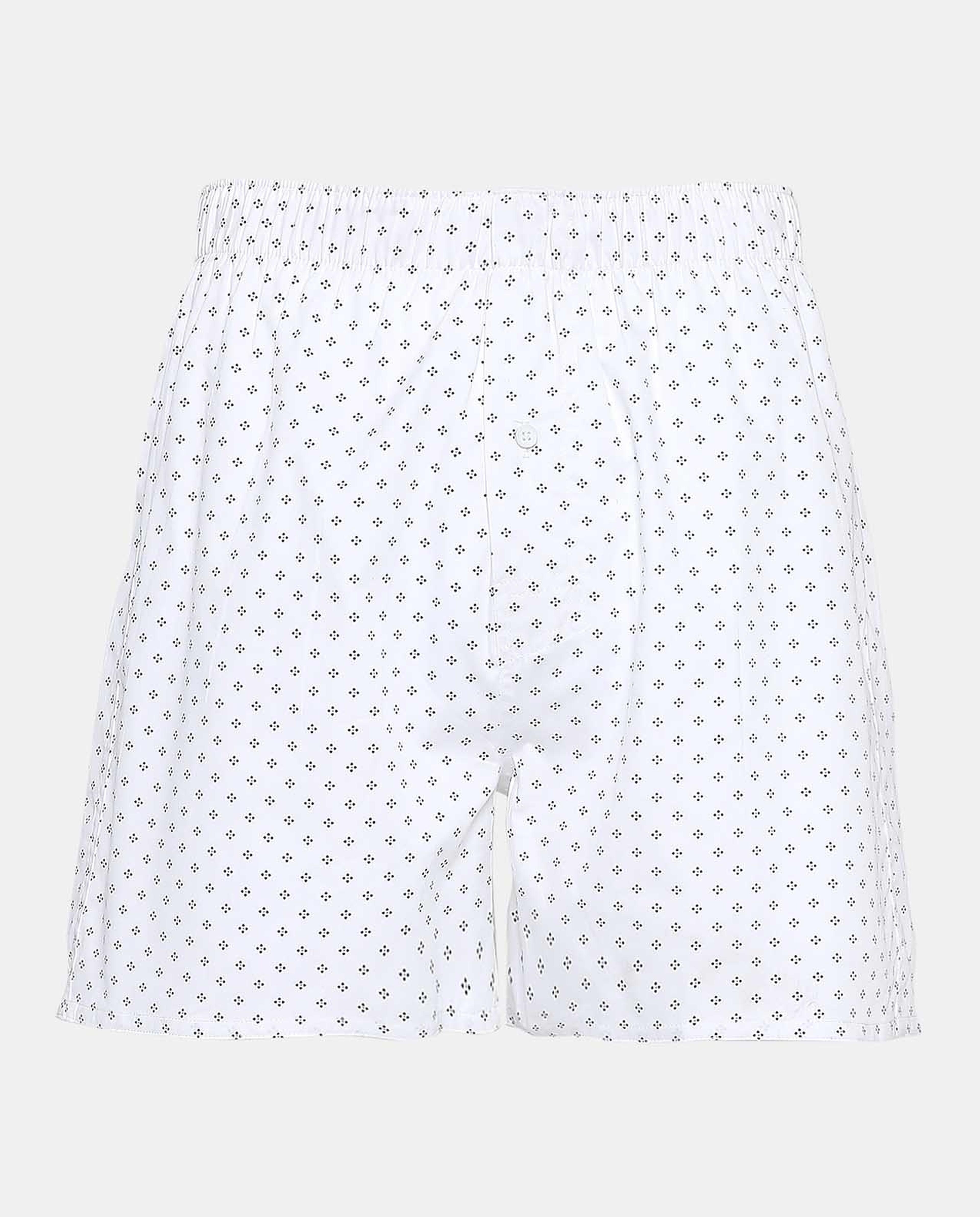 R&B White All Over Print Boxer Short