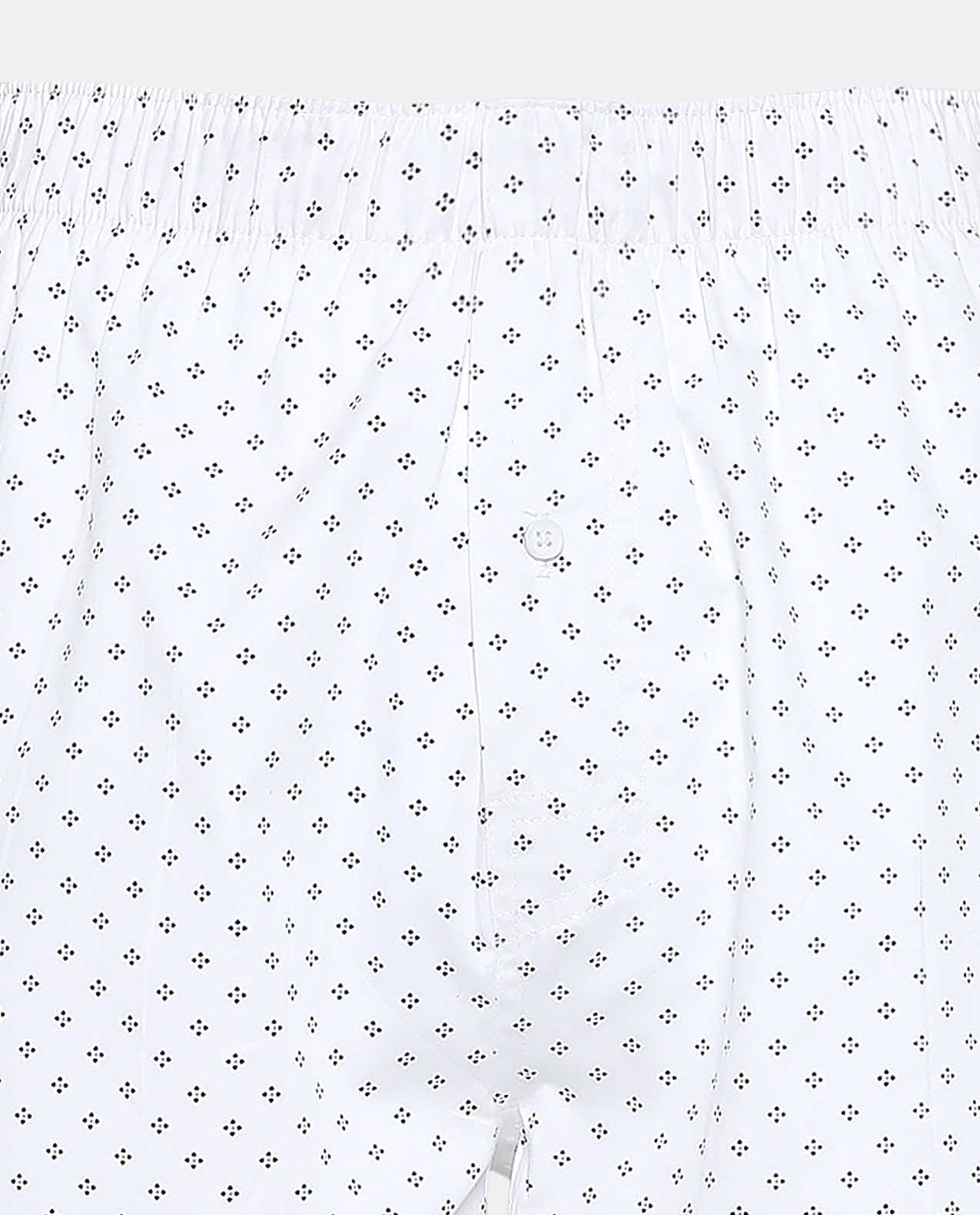 R&B White All Over Print Boxer Short