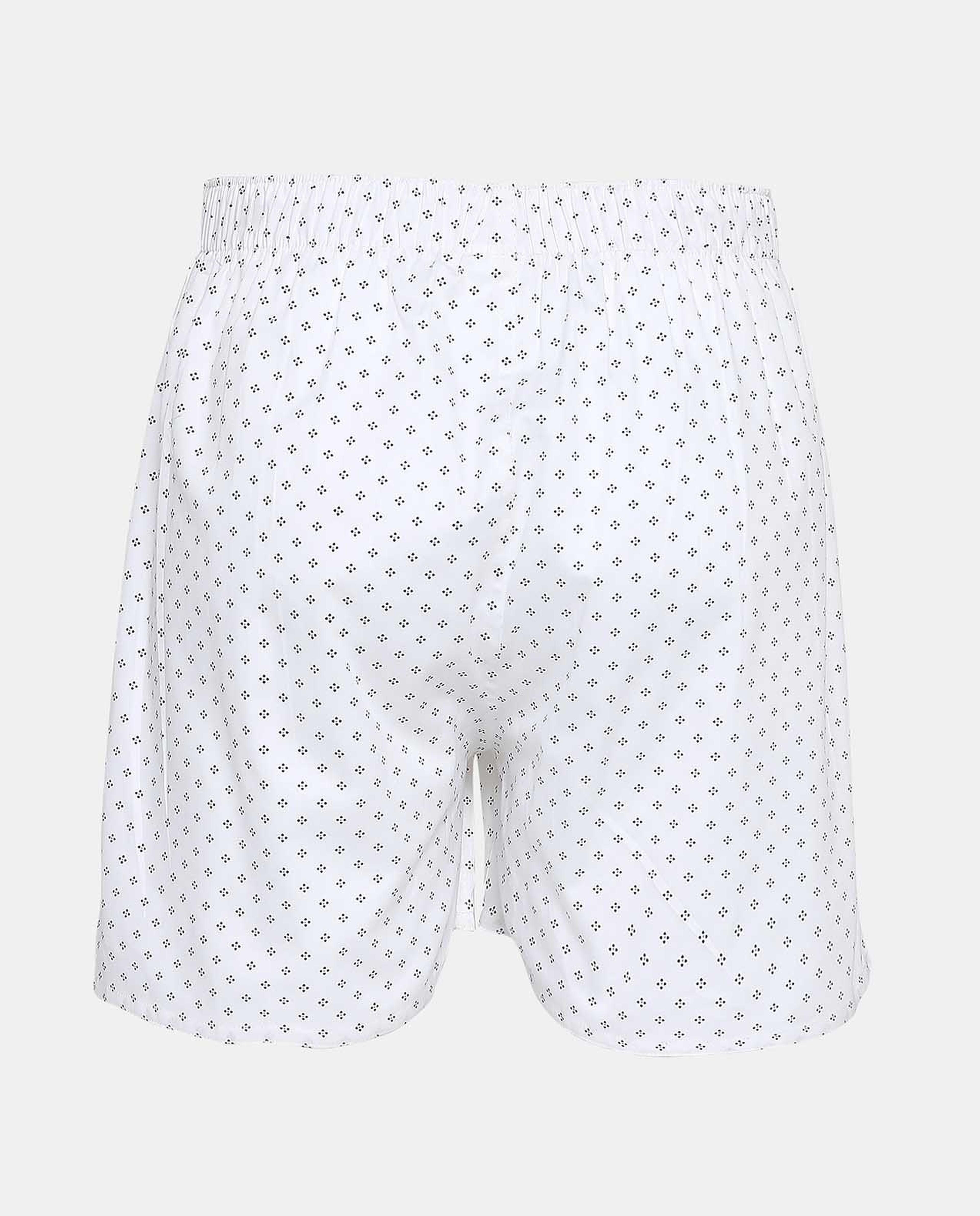 R&B White All Over Print Boxer Short