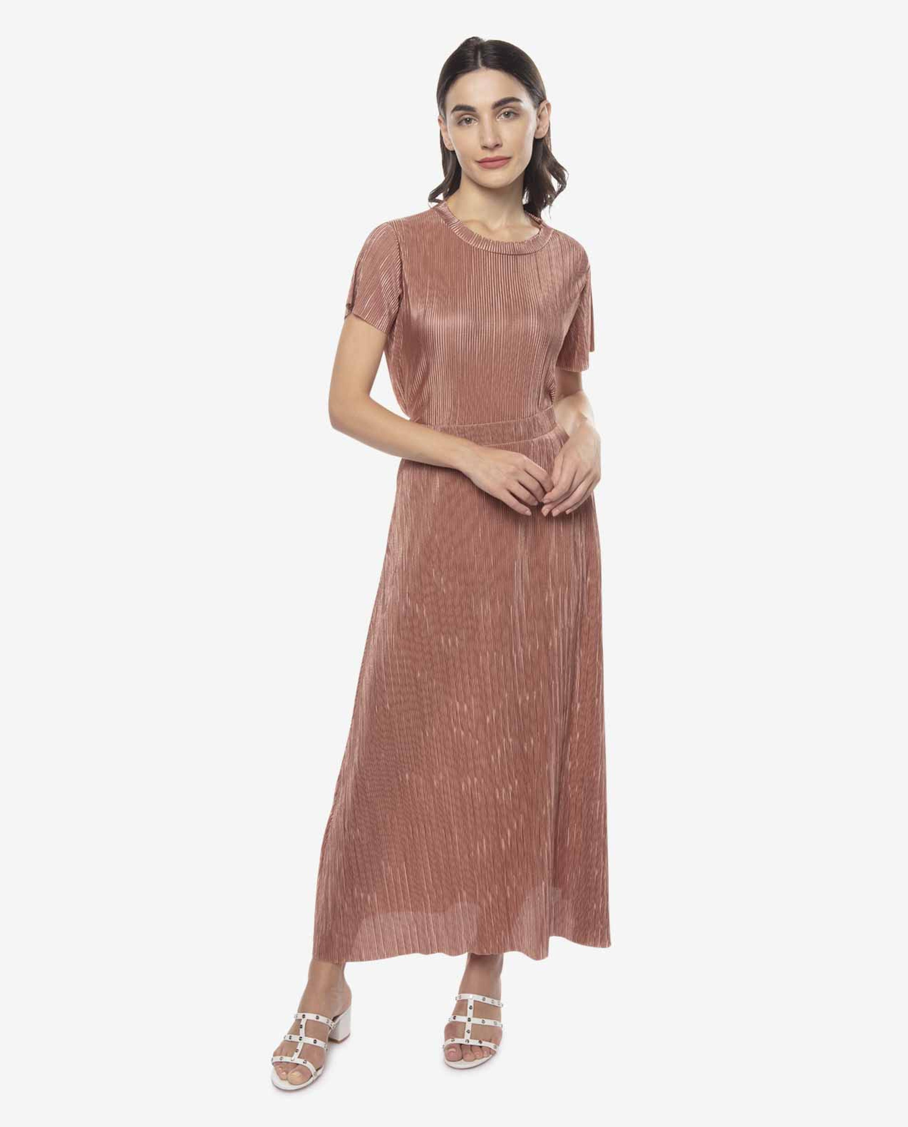 Pink Pleated Skirt