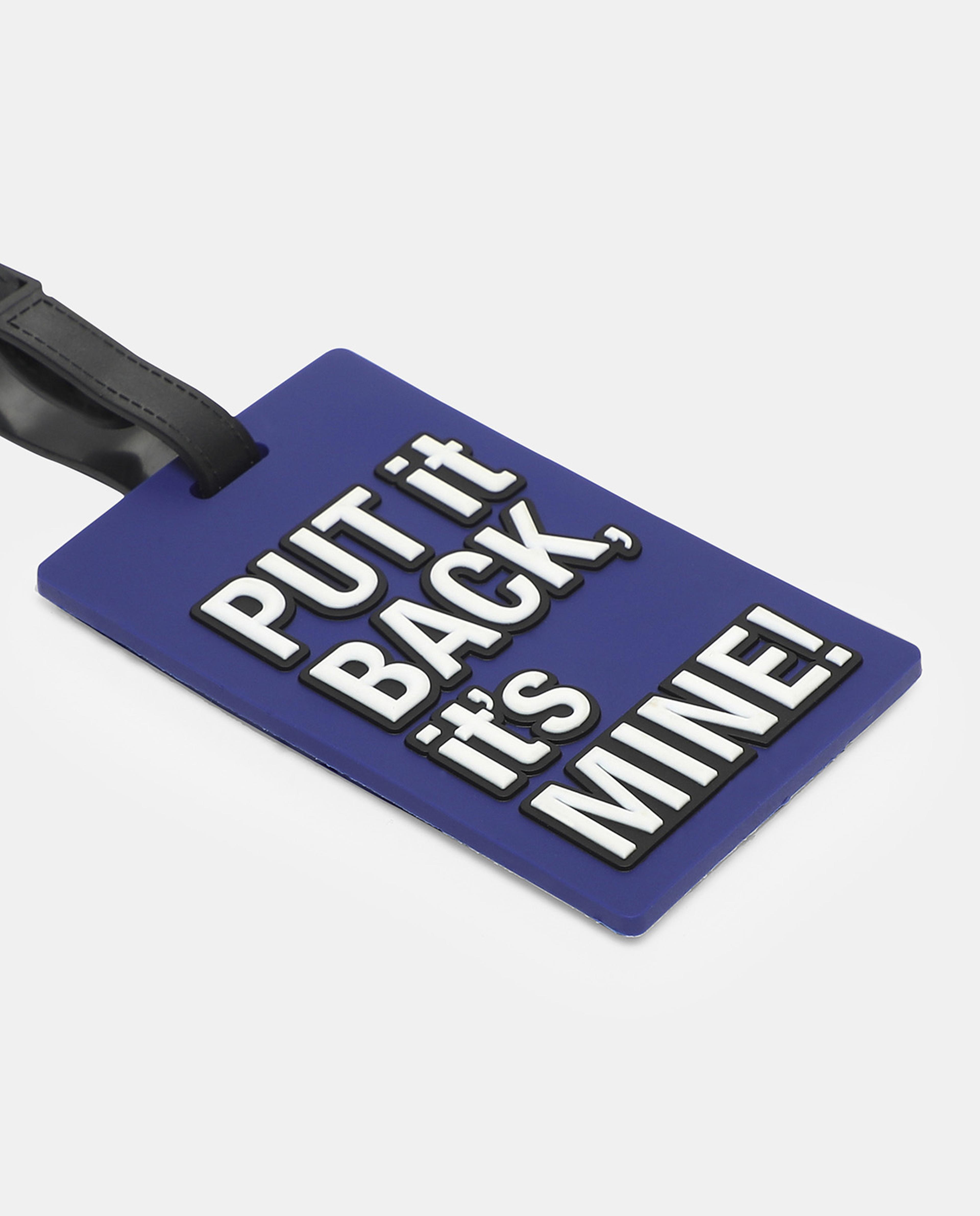 R&B Blue Slogan Printed Keychain