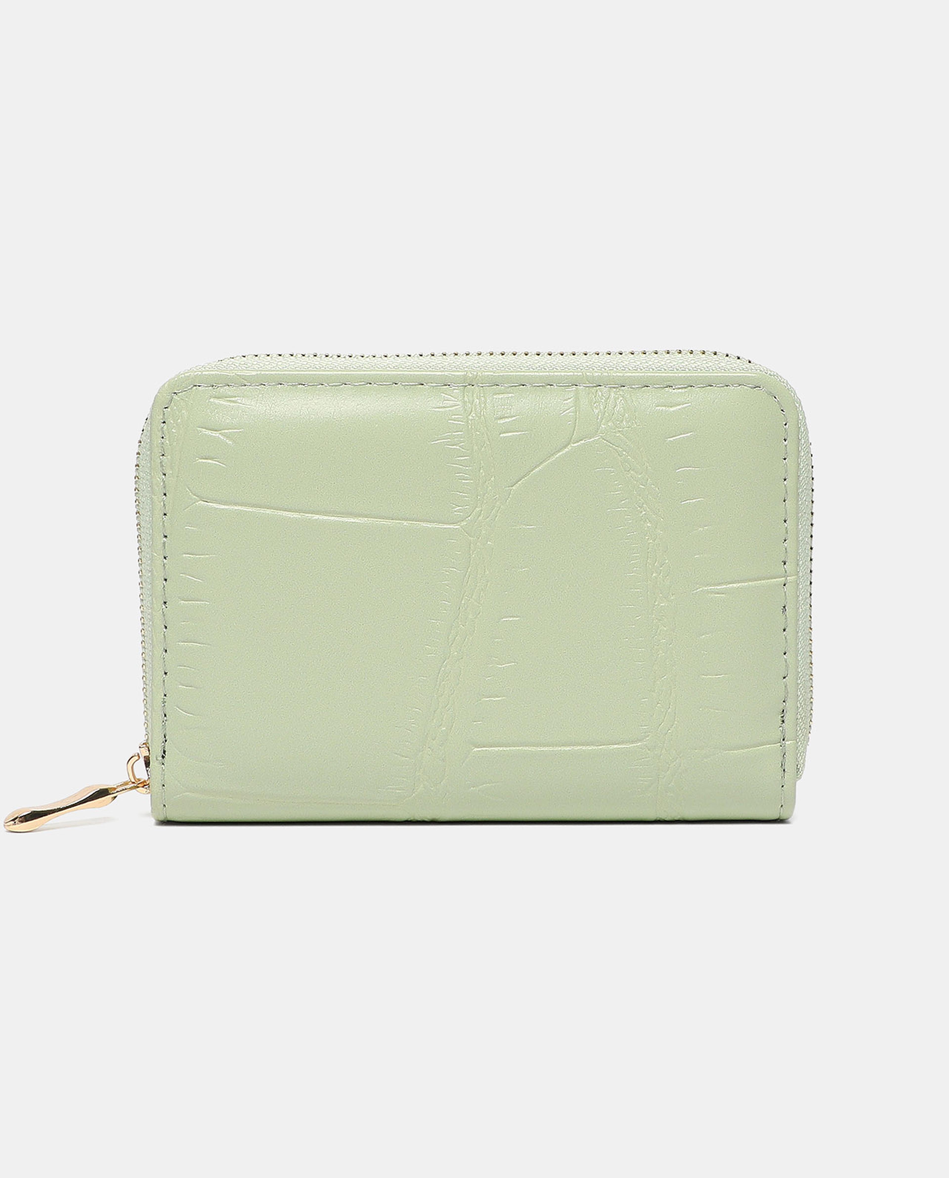 R&B Green Quilted Medium Wallet