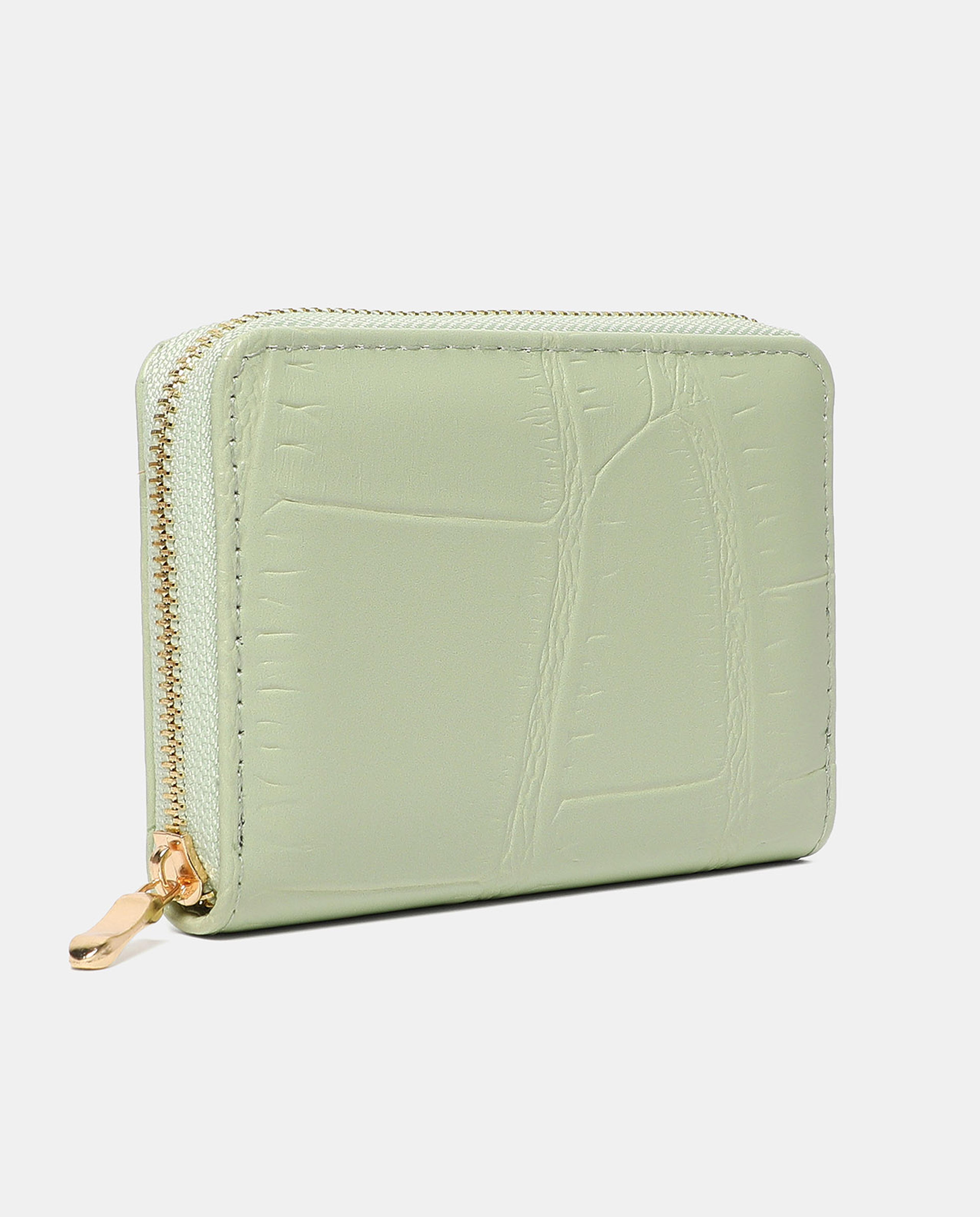 R&B Green Quilted Medium Wallet