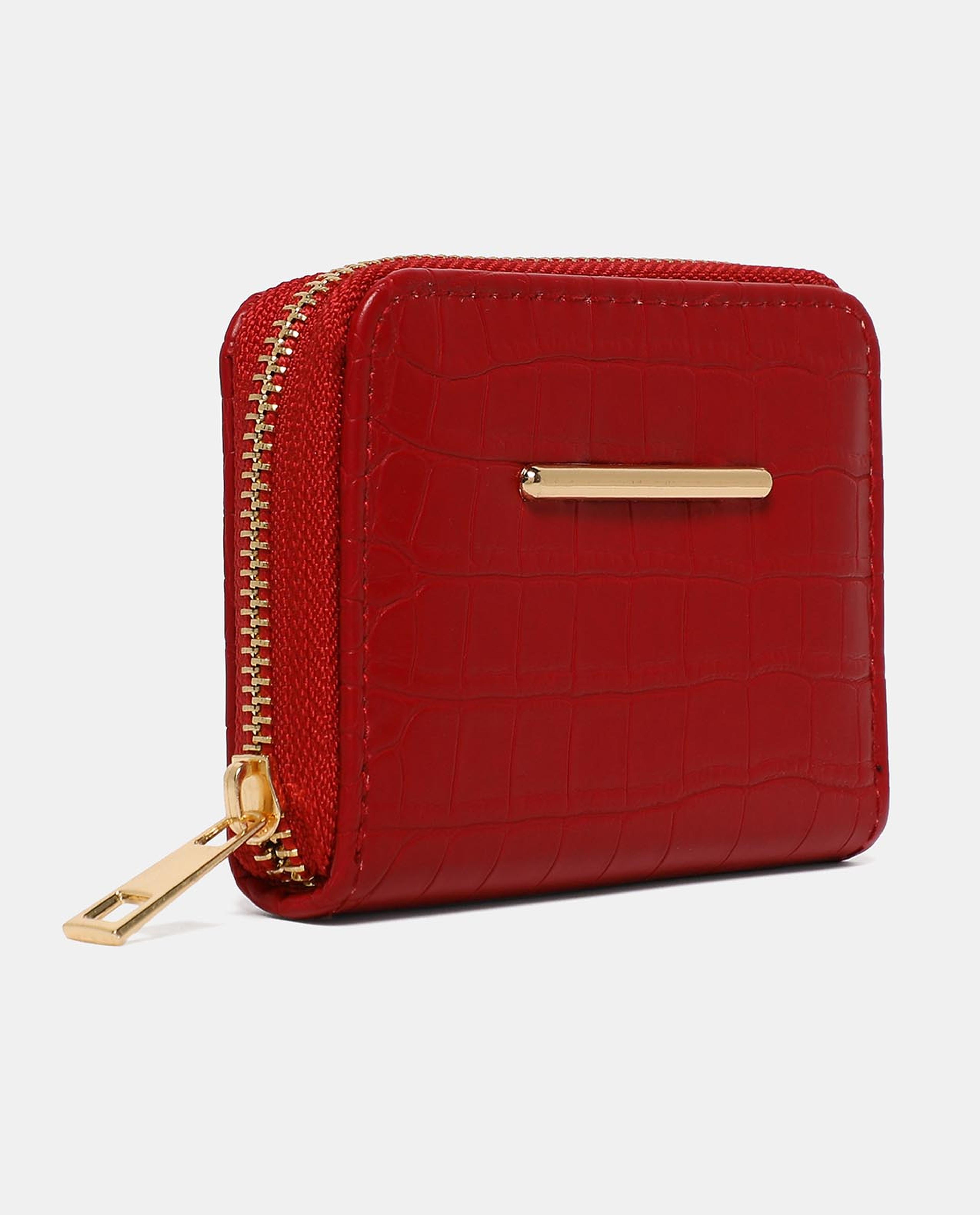 R&B Red Quilted Small Wallet