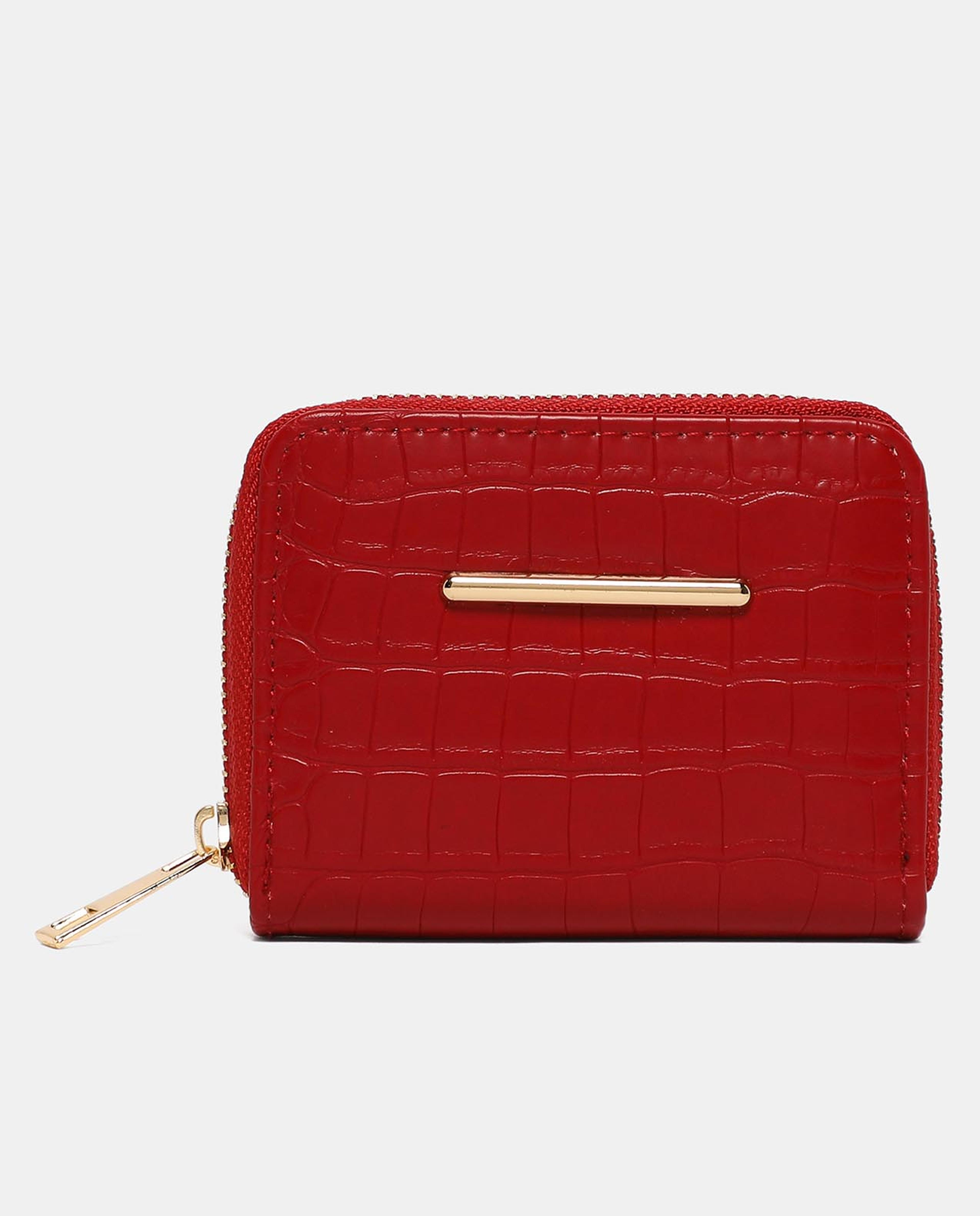 R&B Red Quilted Small Wallet