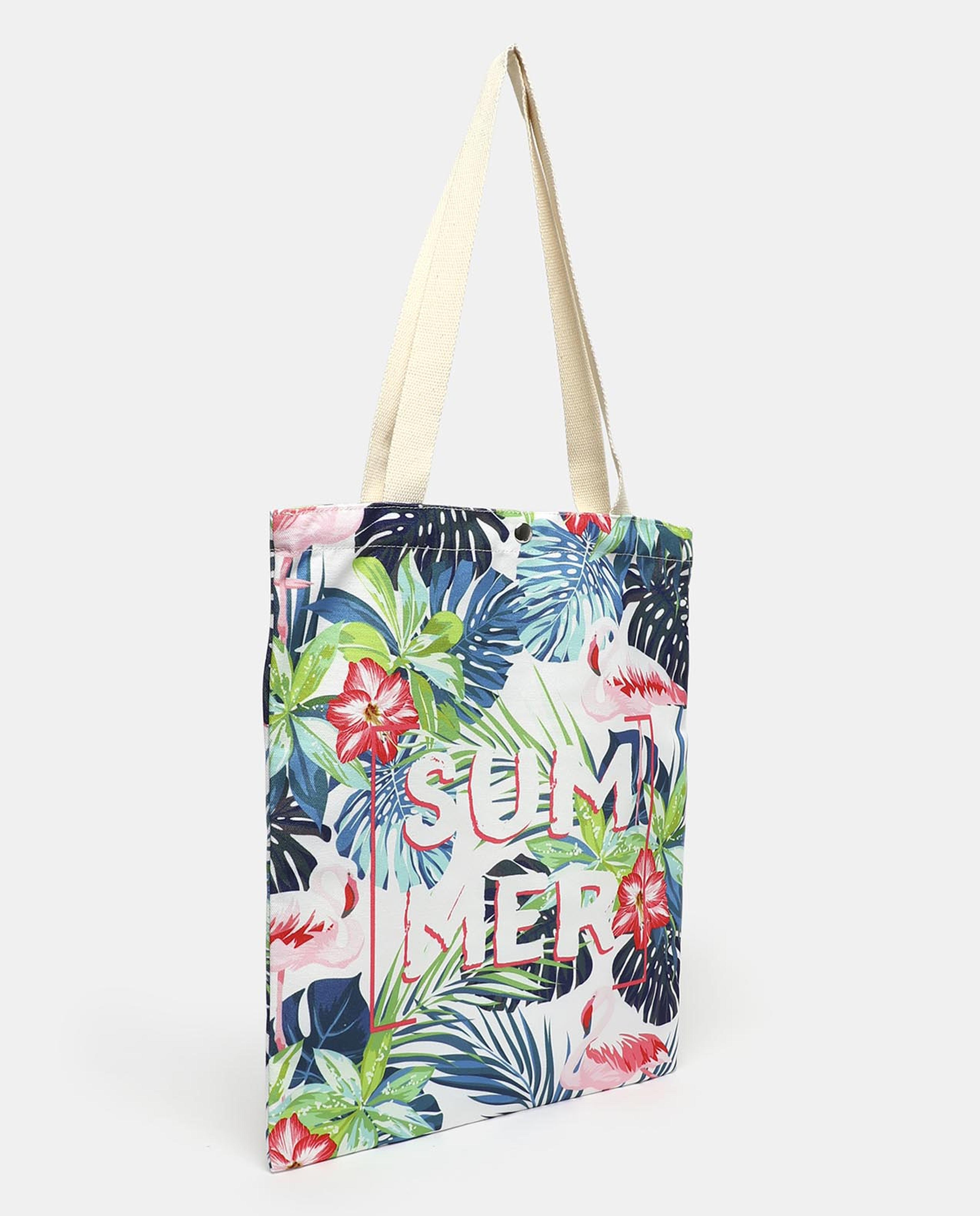R&B Green All Over Printed Tote Bag