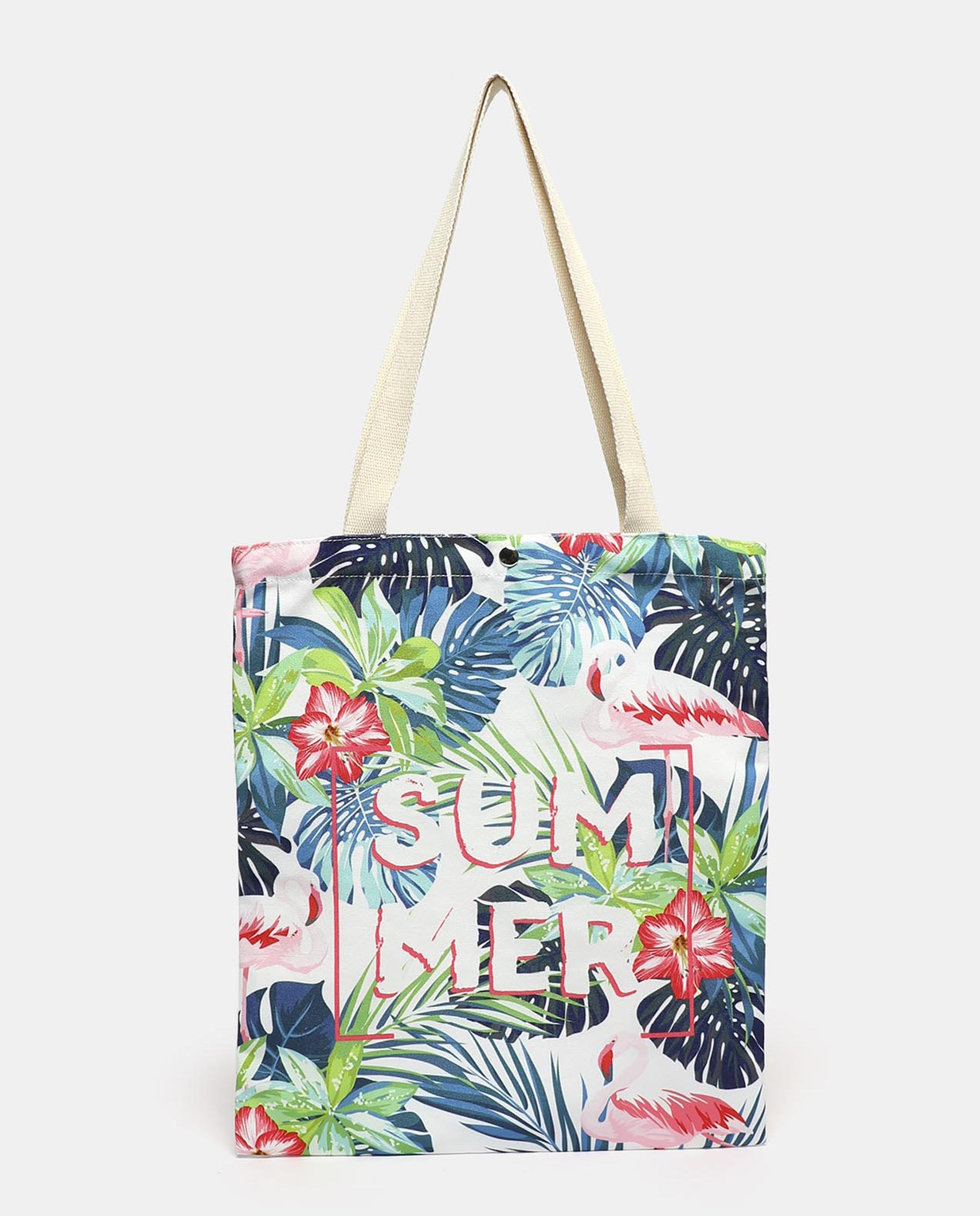 R&B Green All Over Printed Tote Bag