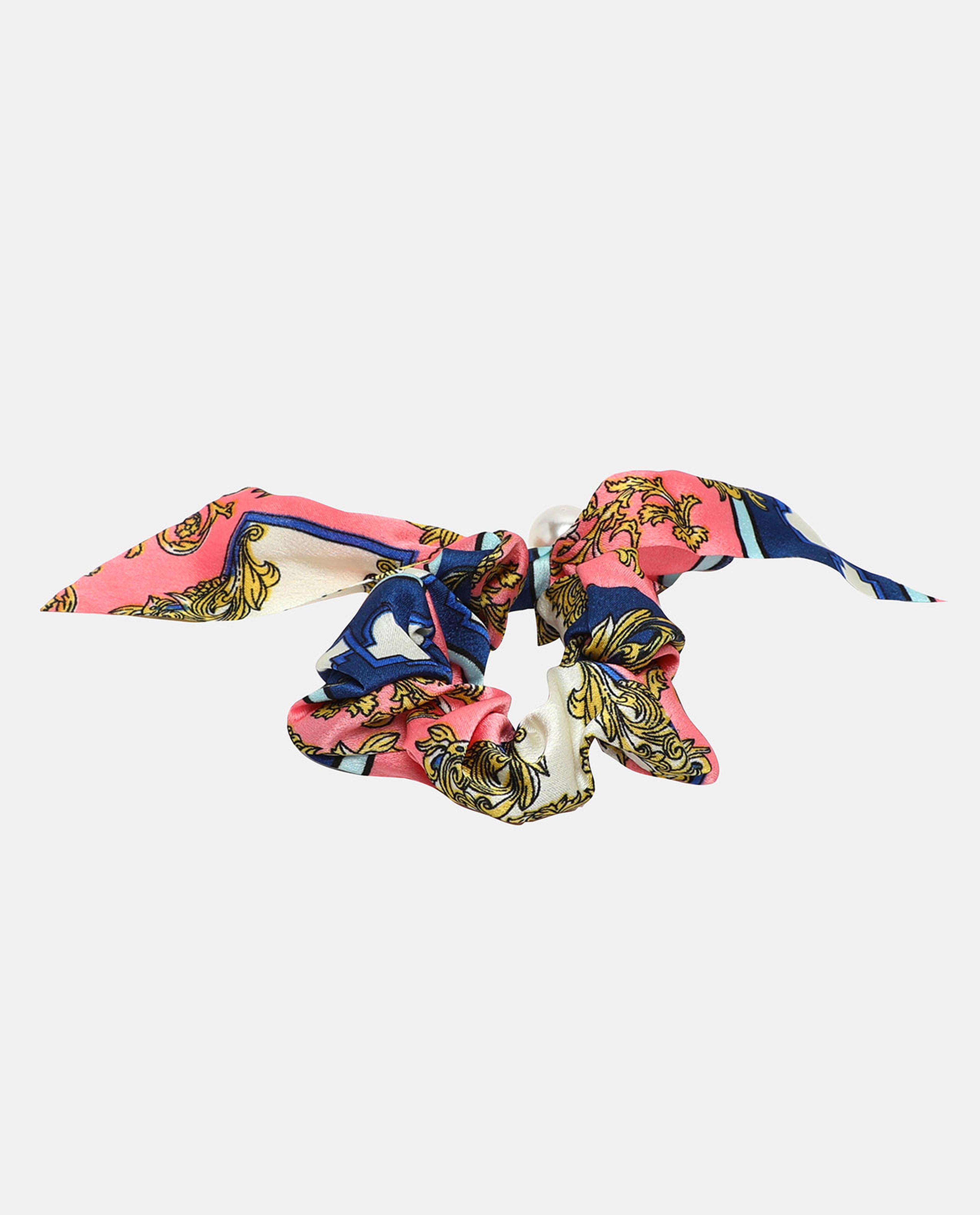 R&B Pink All Over Printed Ponytail Hair Holder
