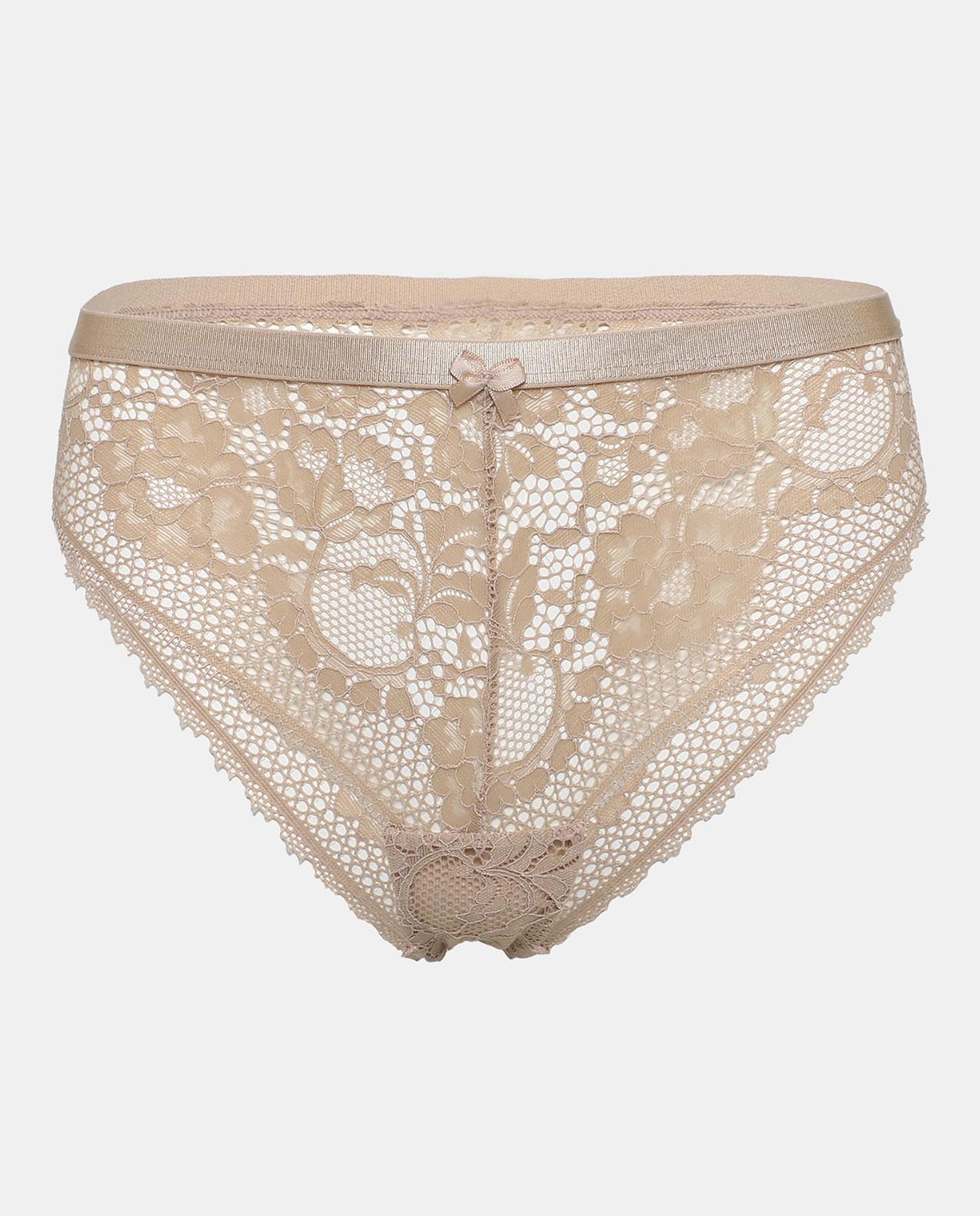 R&B Nude Bikini Full Lace Brief