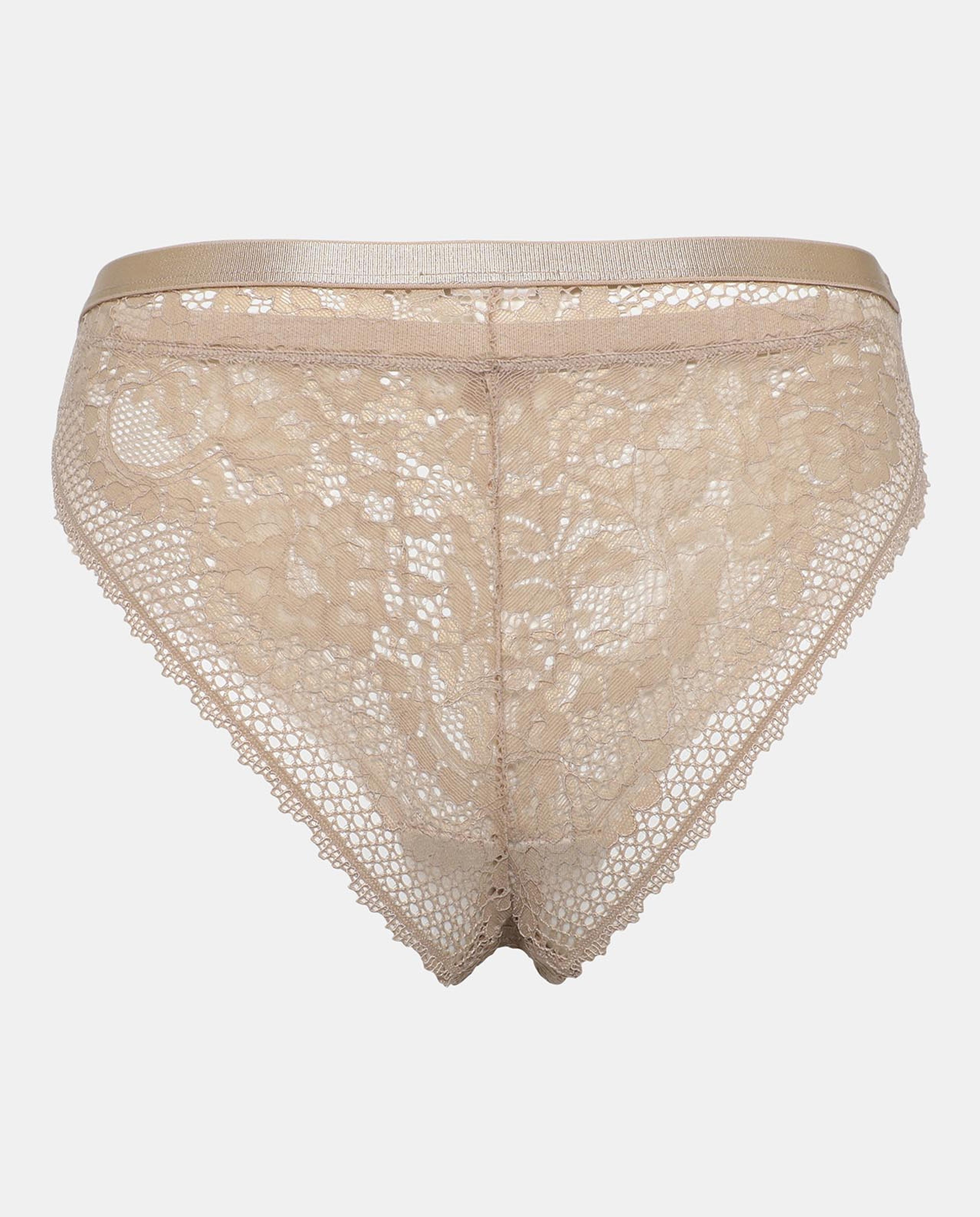 R&B Nude Bikini Full Lace Brief