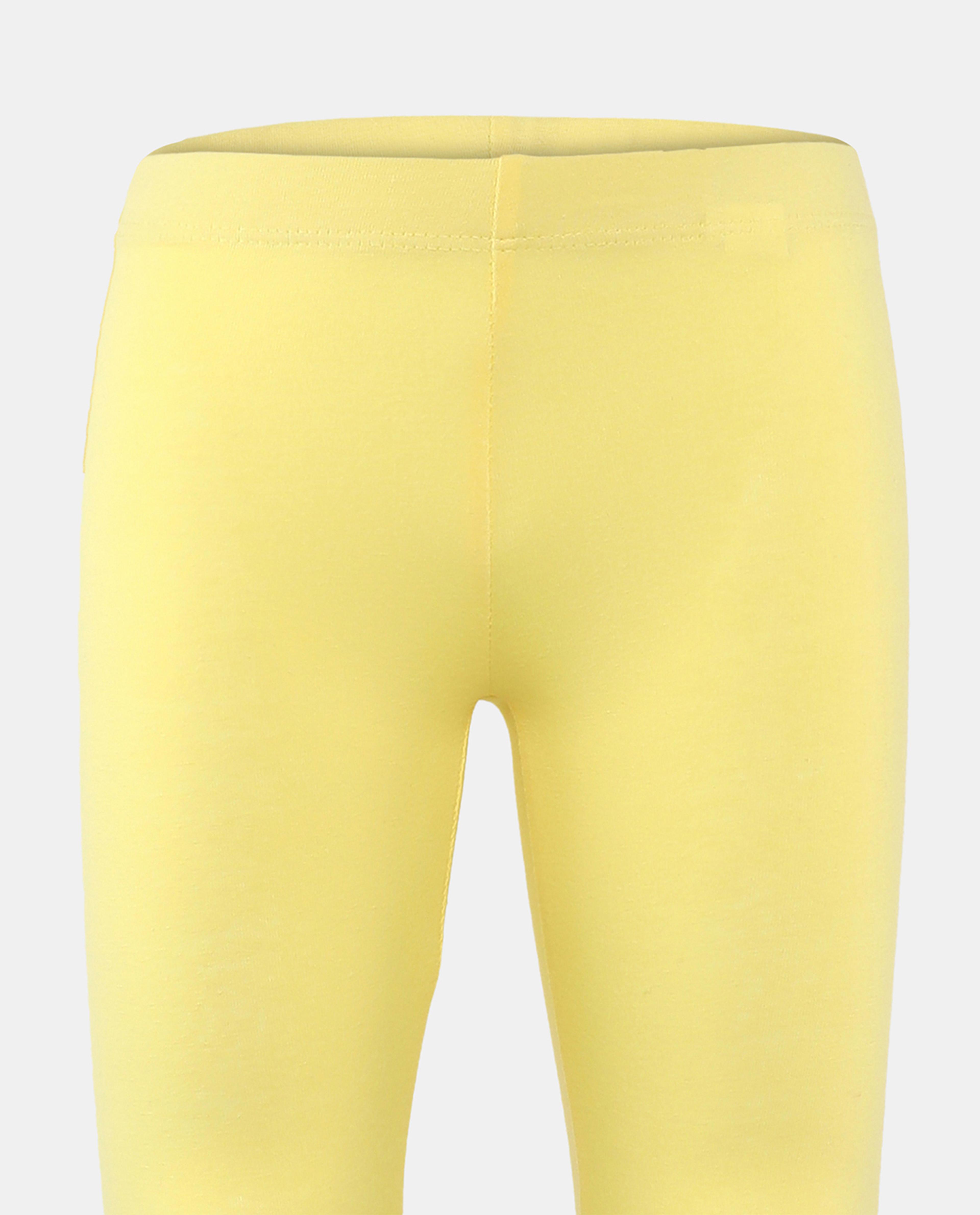 Yellow Basic Solid Leggings