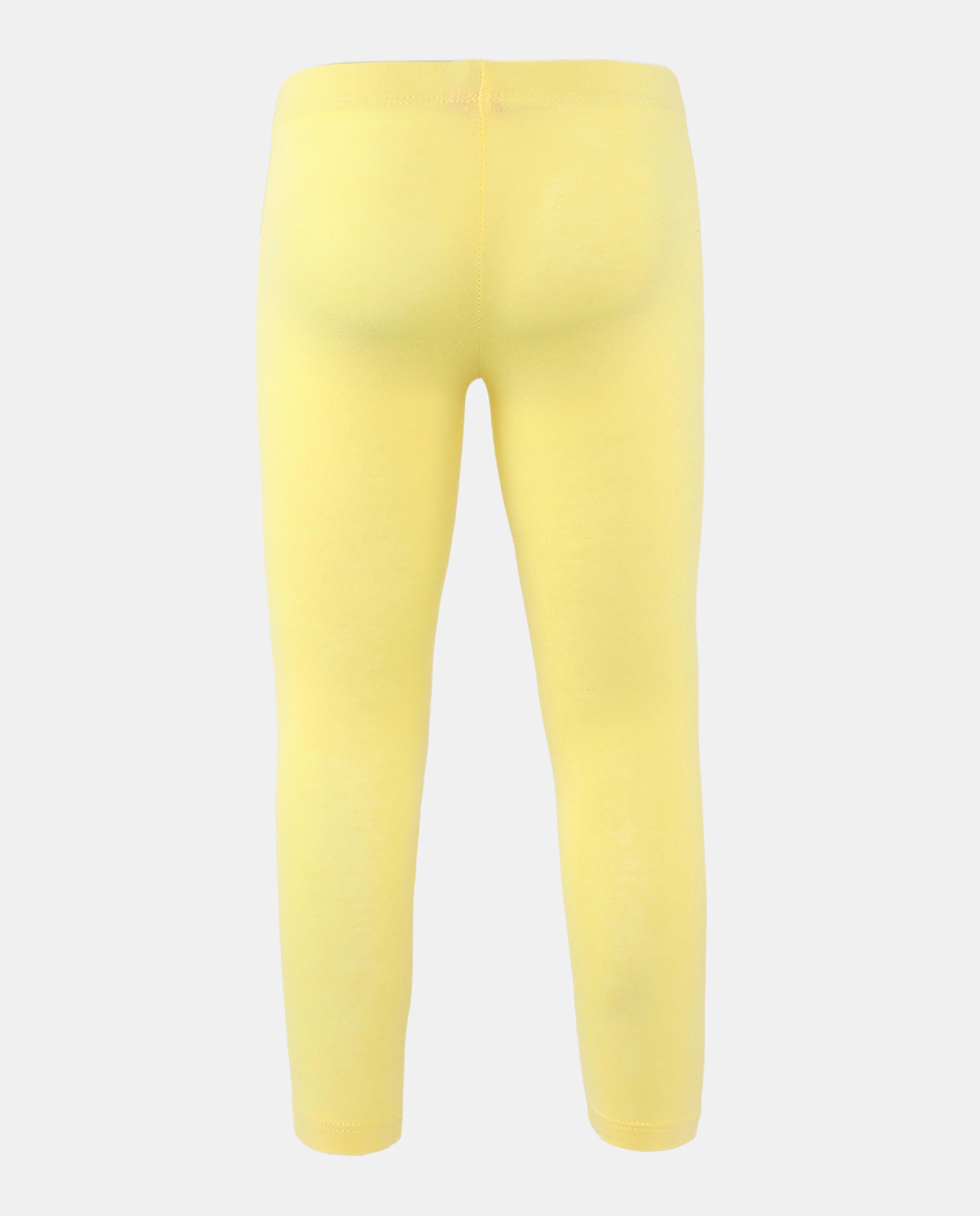 Yellow Basic Solid Leggings