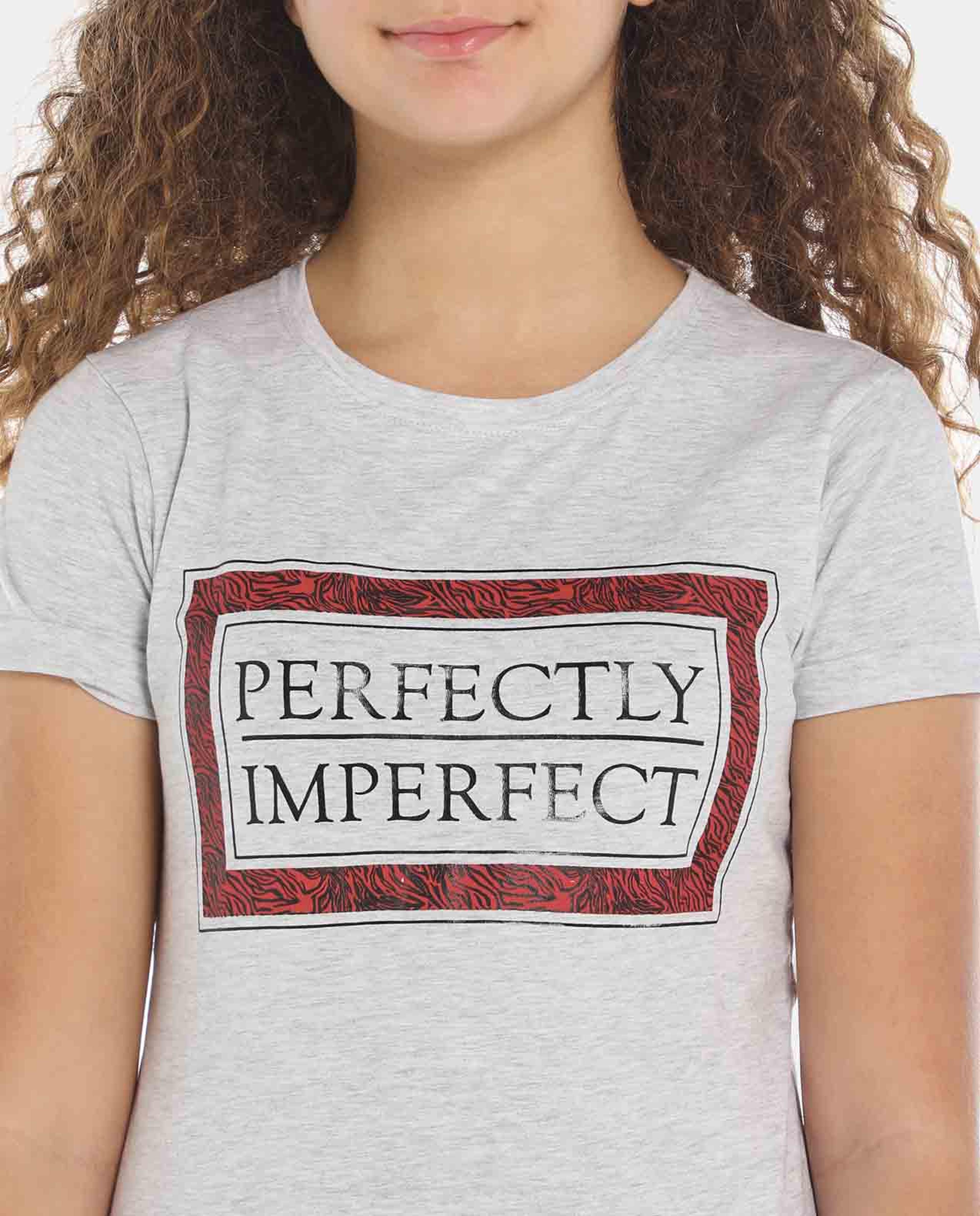 Grey Printed Regular Fit T-Shirt