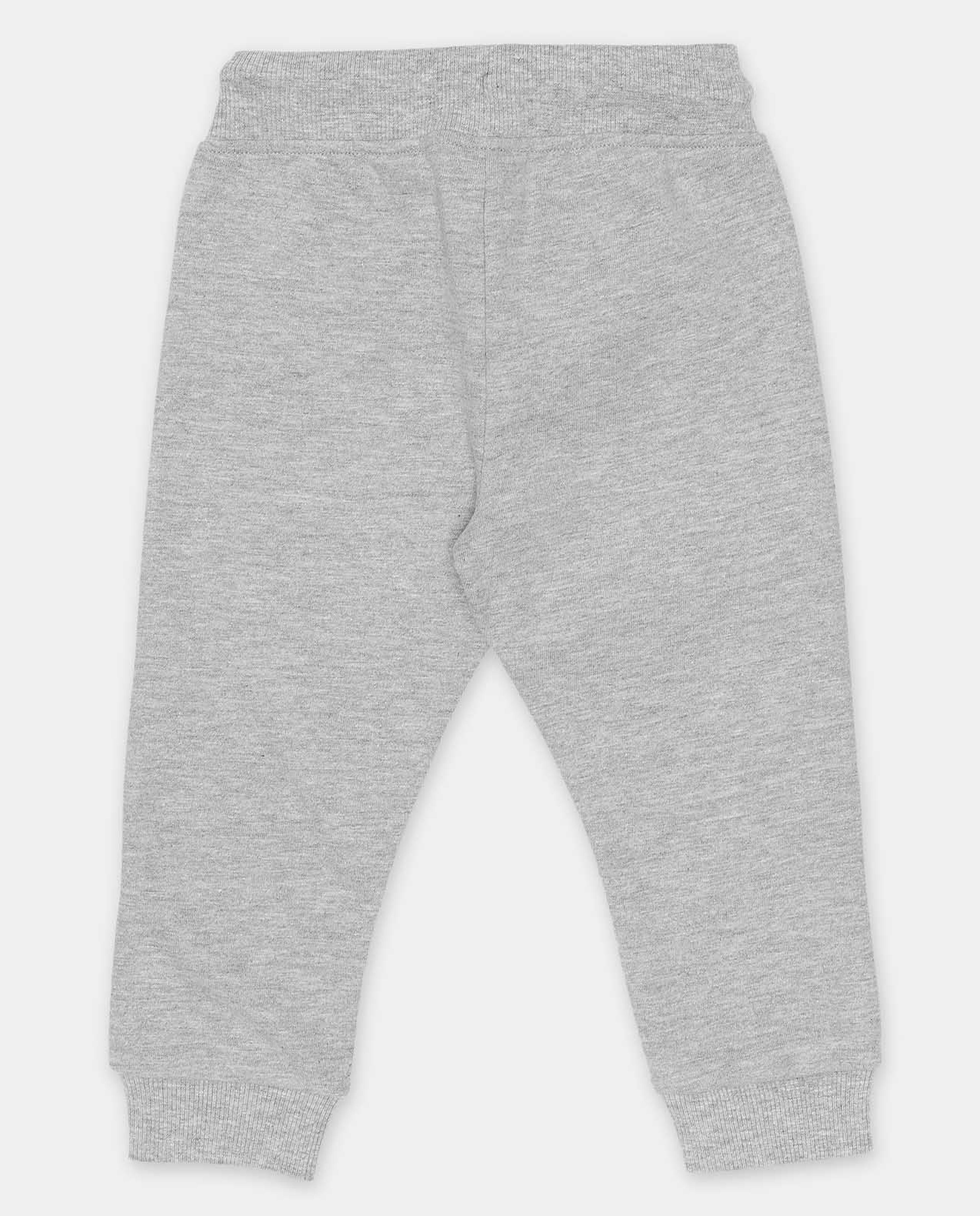Grey Printed Regular Fit Joggers