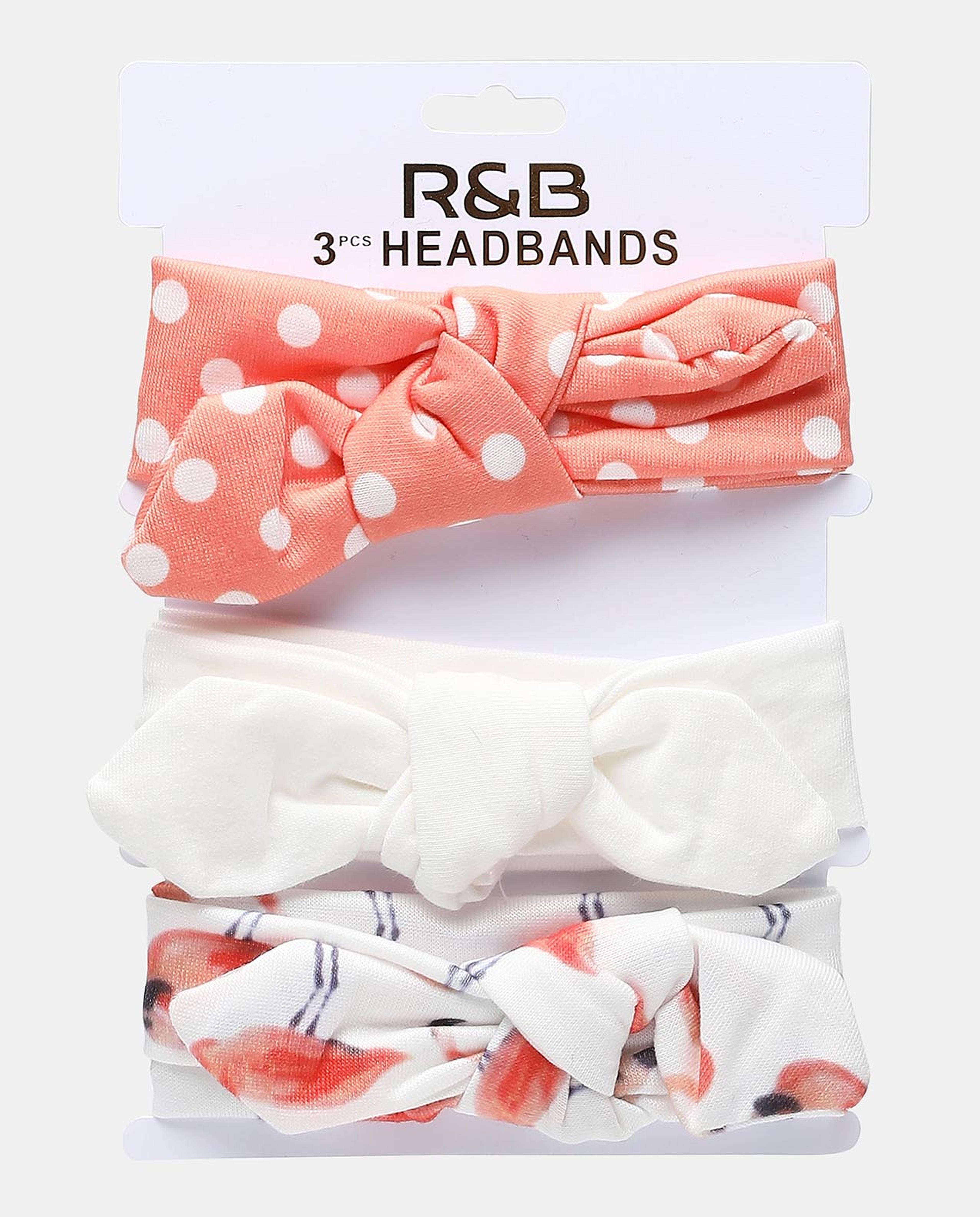 R&B Multicolored Pack of 3 Knotted Headband