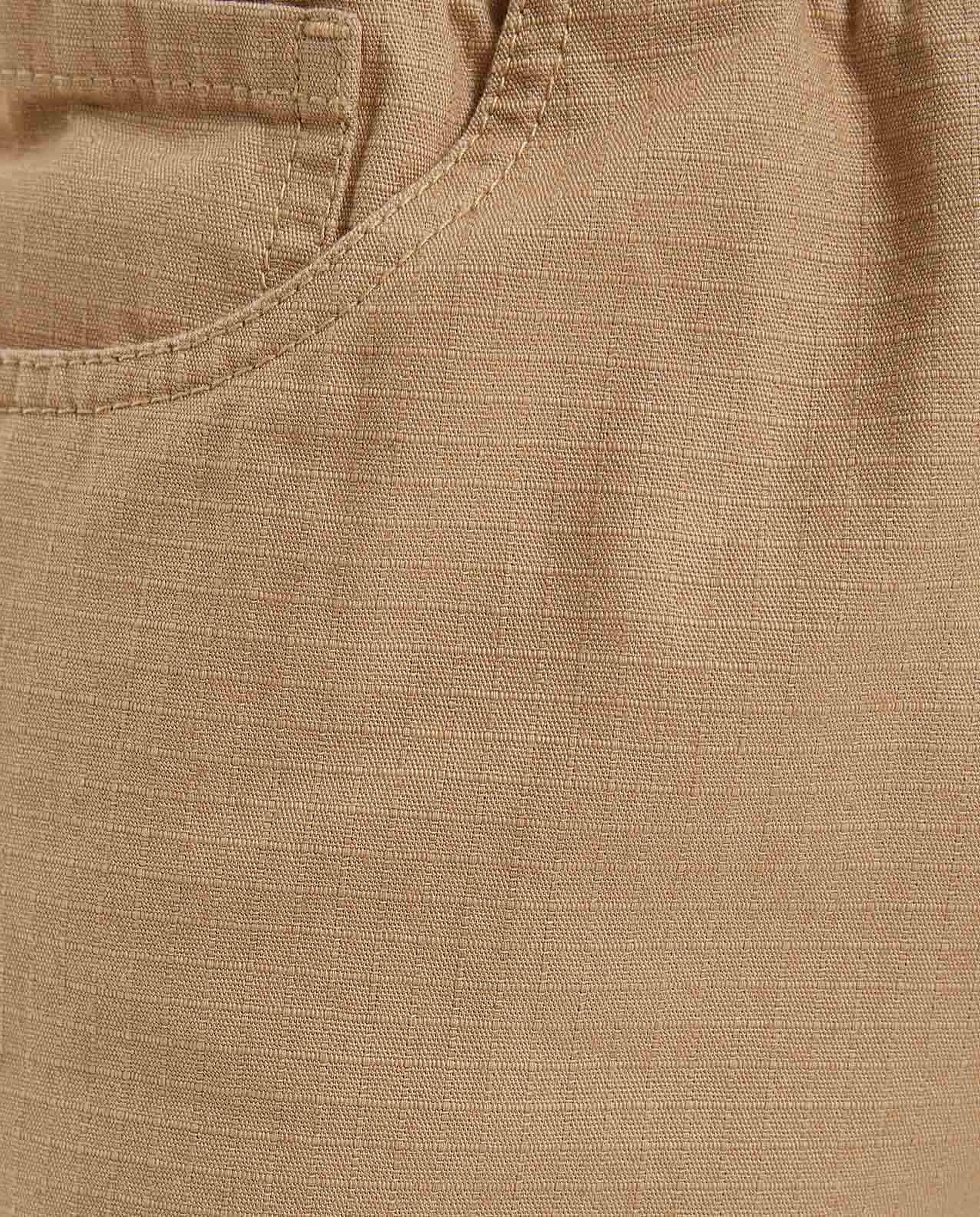 Solid Trousers with Drawstring Waist
