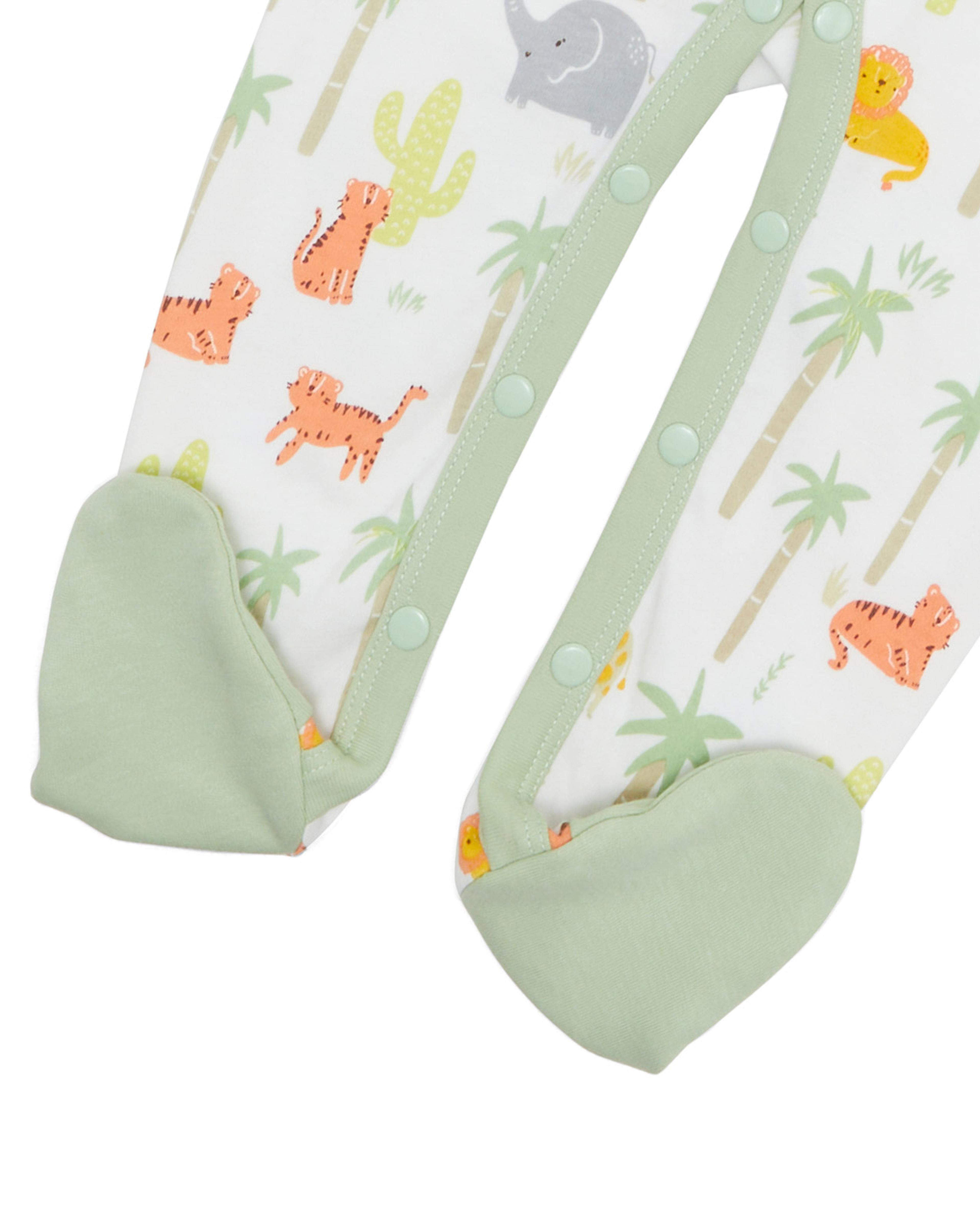Printed Footed Sleepsuit with Long Sleeves
