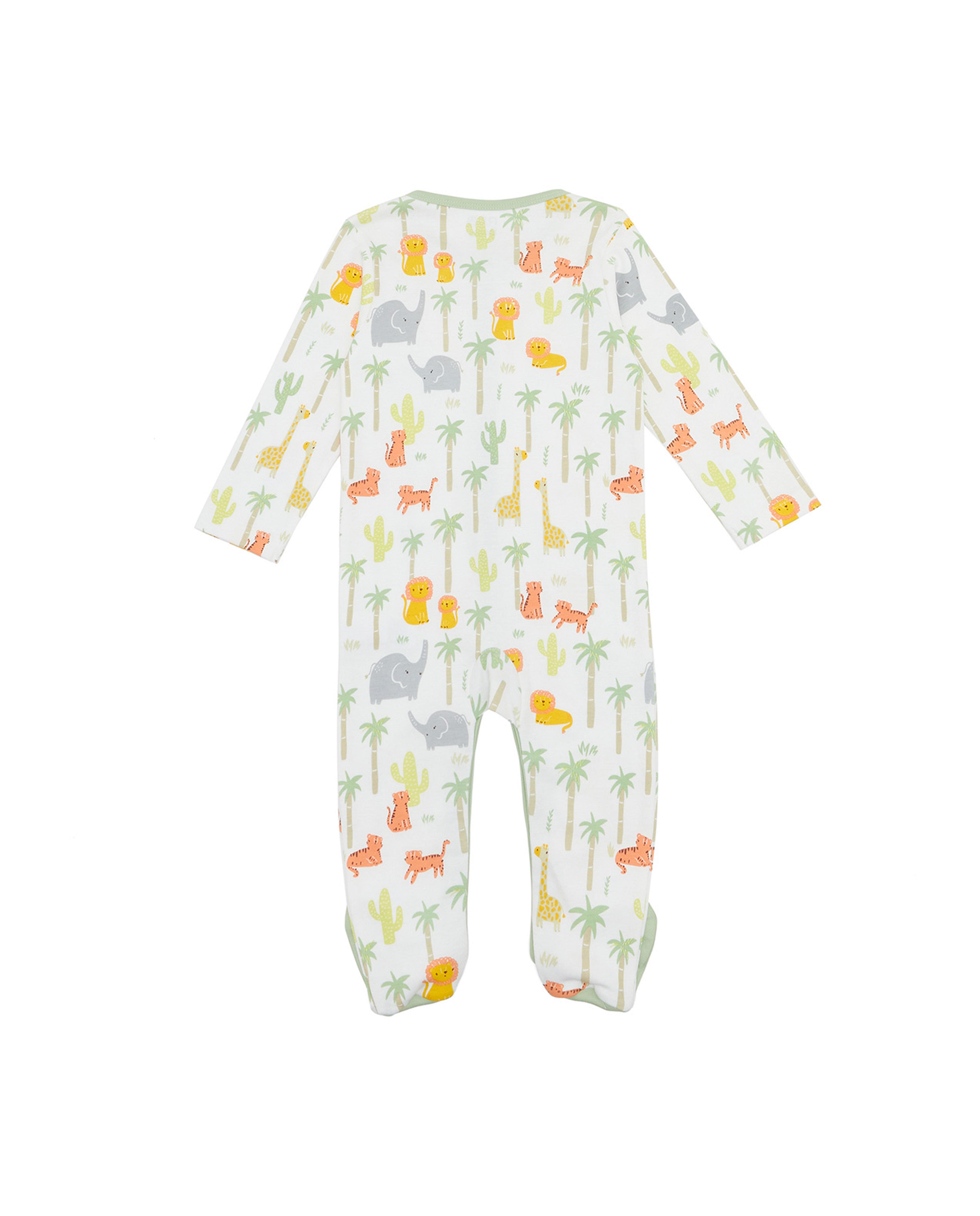 Printed Footed Sleepsuit with Long Sleeves
