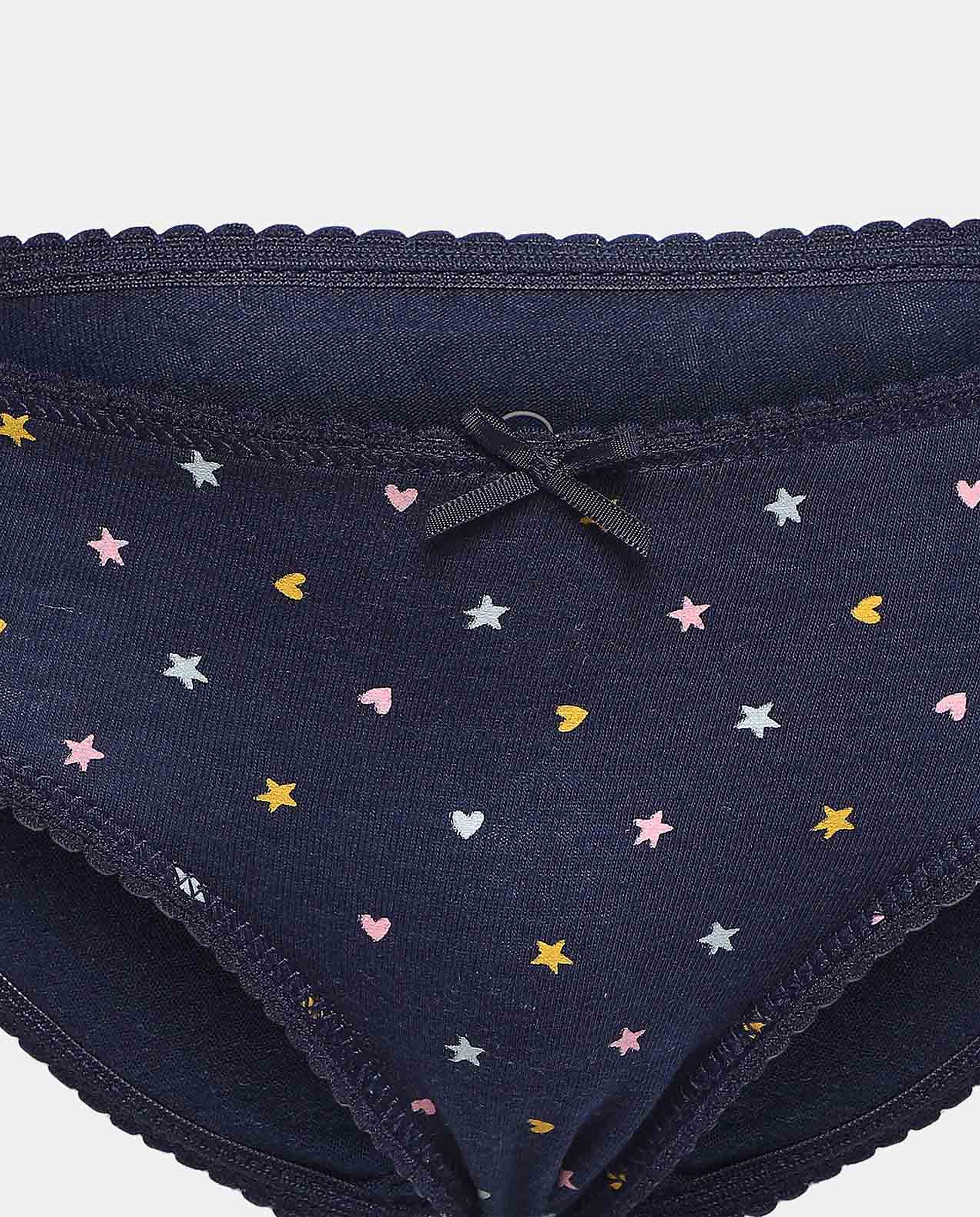 Pack of 4 Printed Briefs with Bow