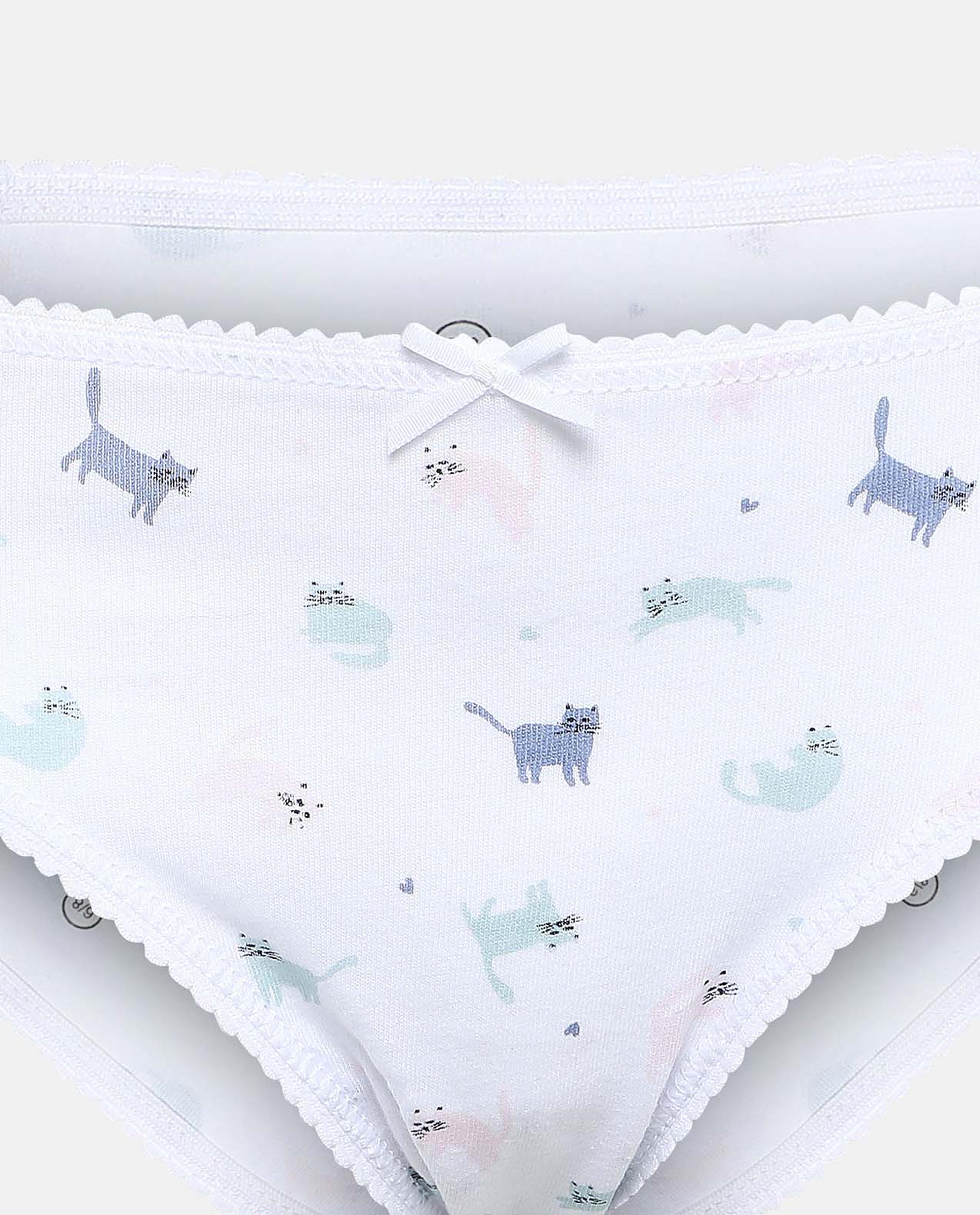 Pack of 5 Printed Briefs with Bow