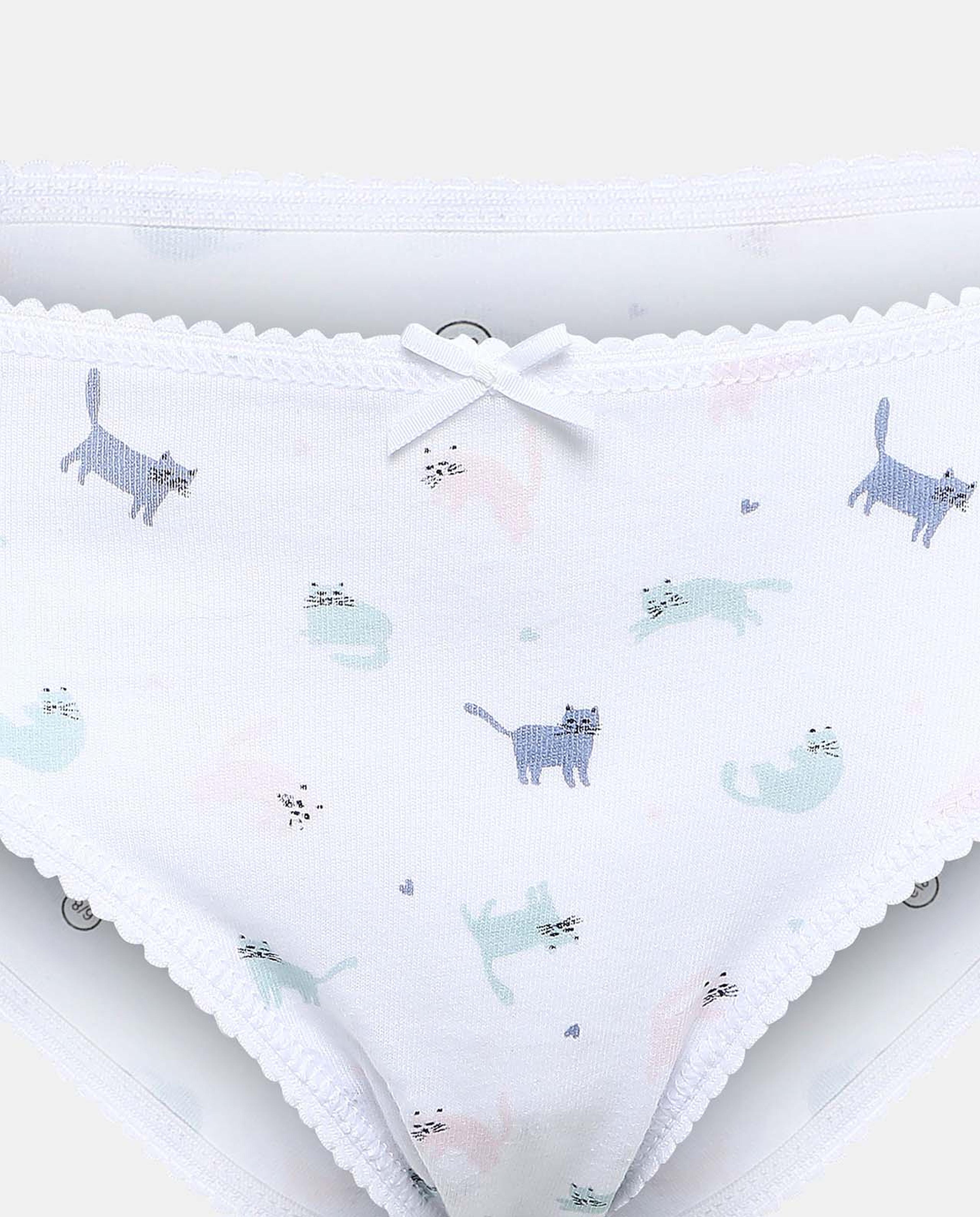 Pack of 5 Printed Briefs with Bow