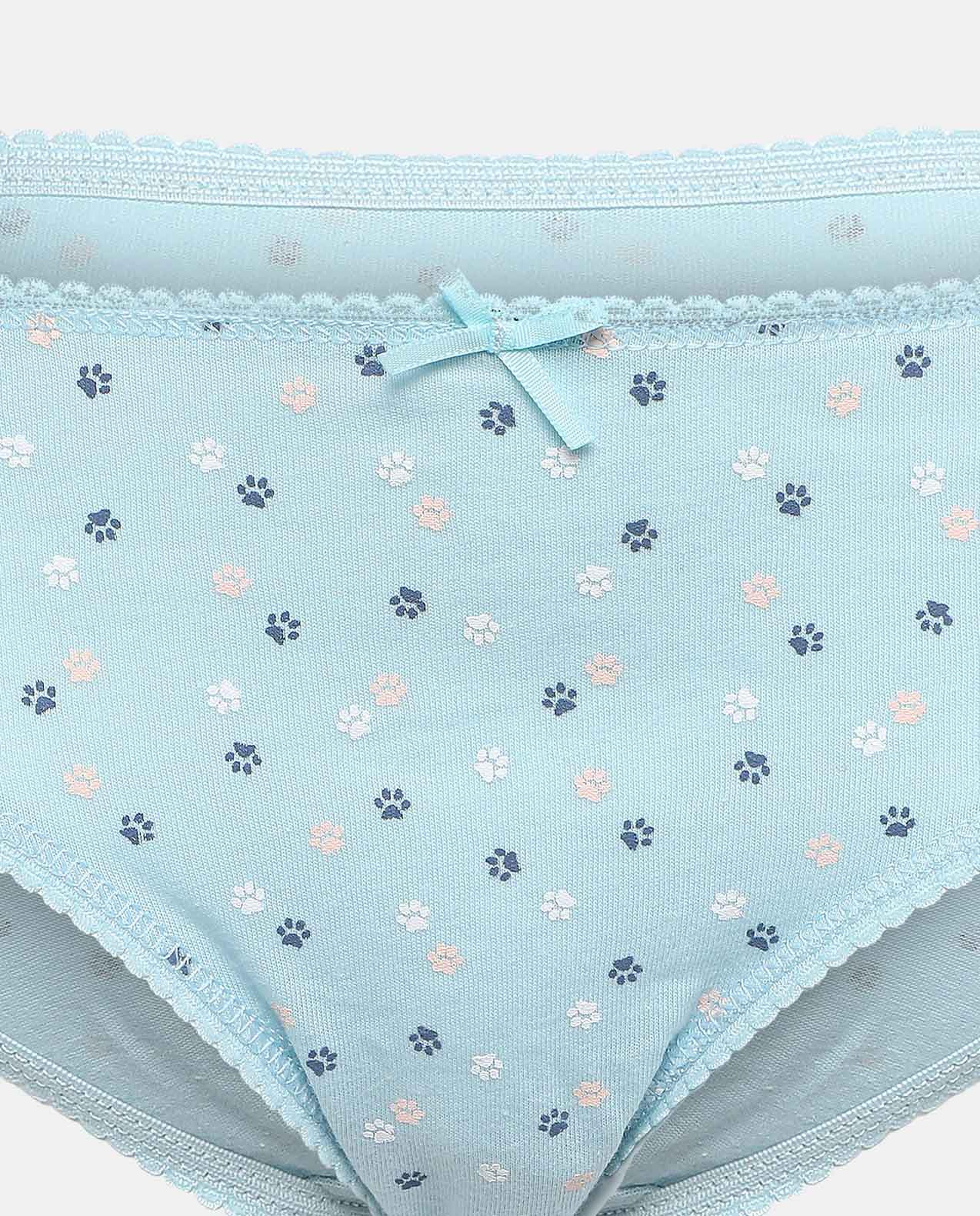 Pack of 5 Printed Briefs with Bow