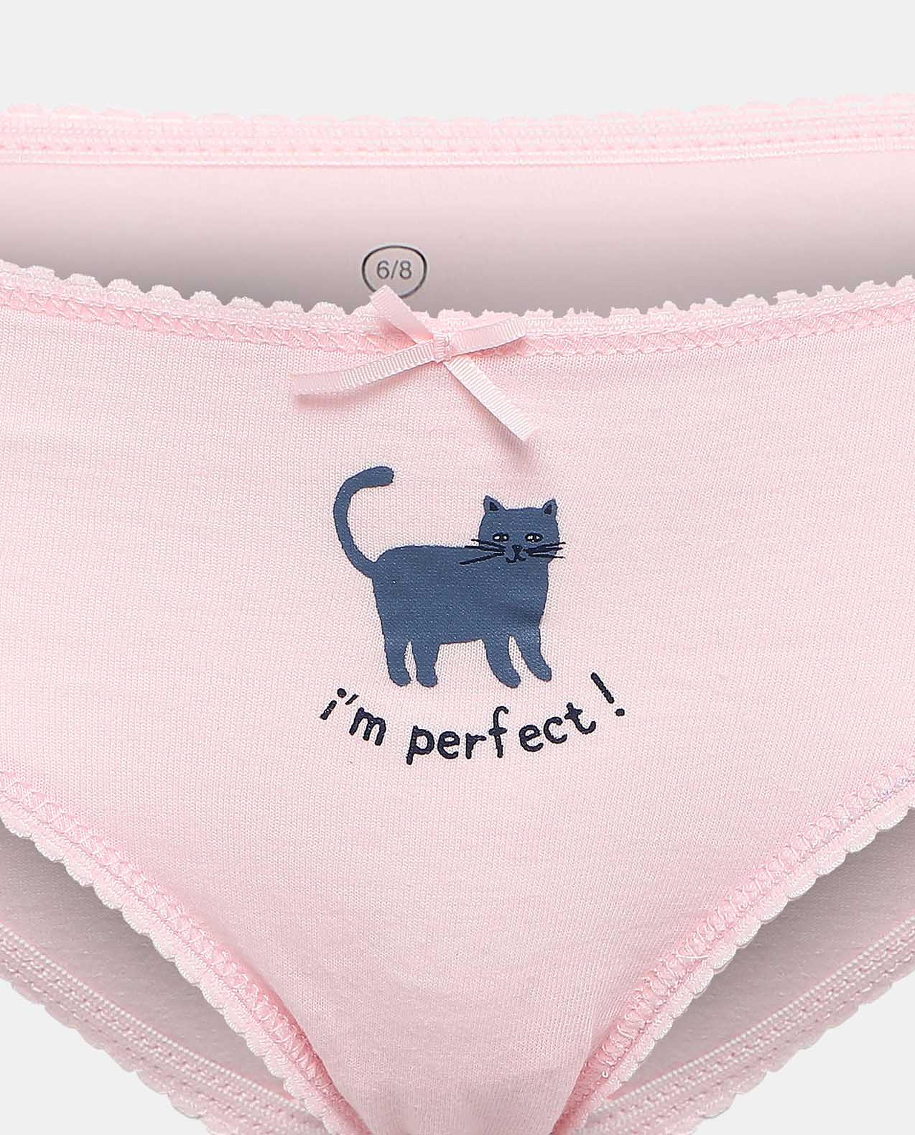 Pack of 5 Printed Briefs with Bow