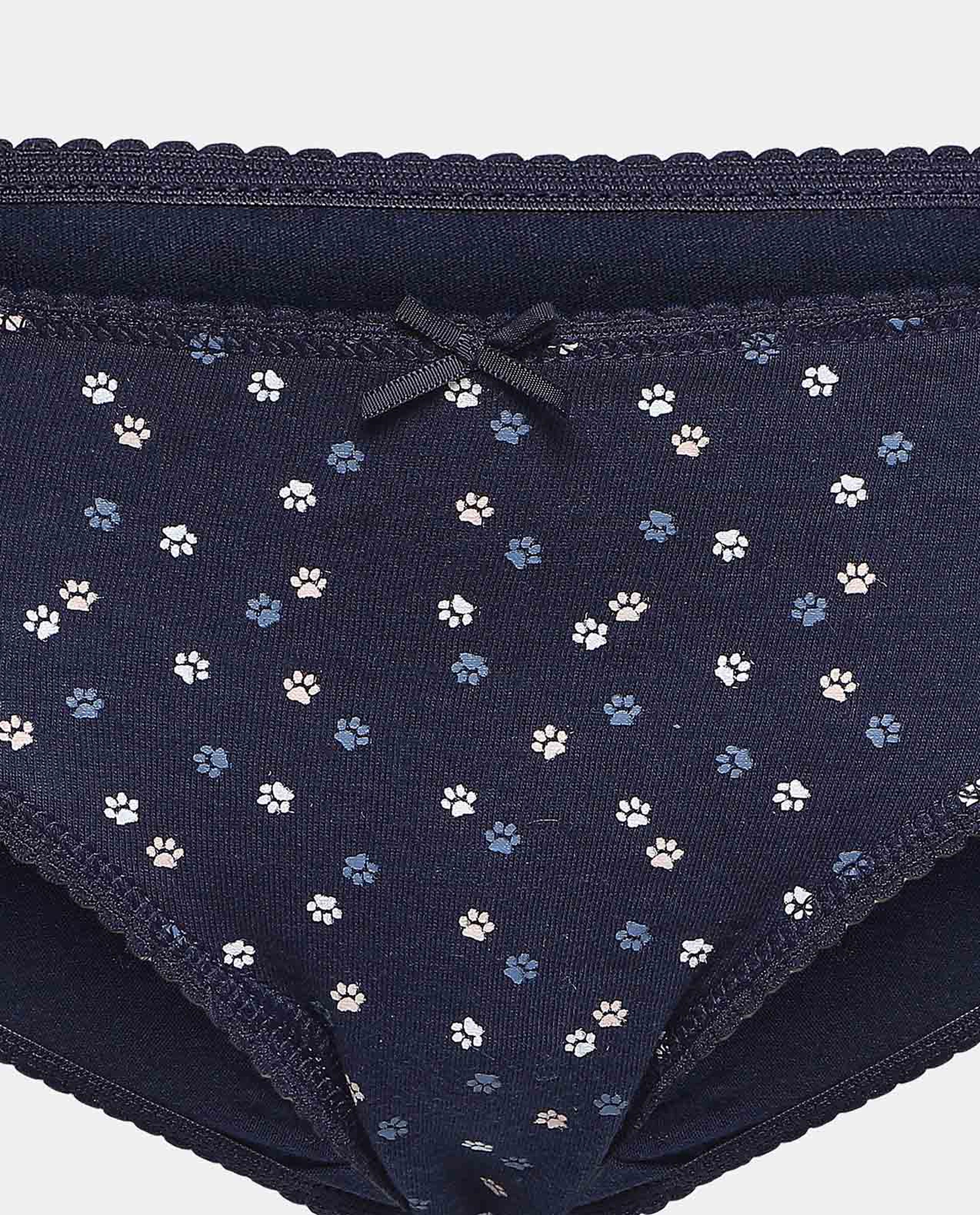 Pack of 5 Printed Briefs with Bow