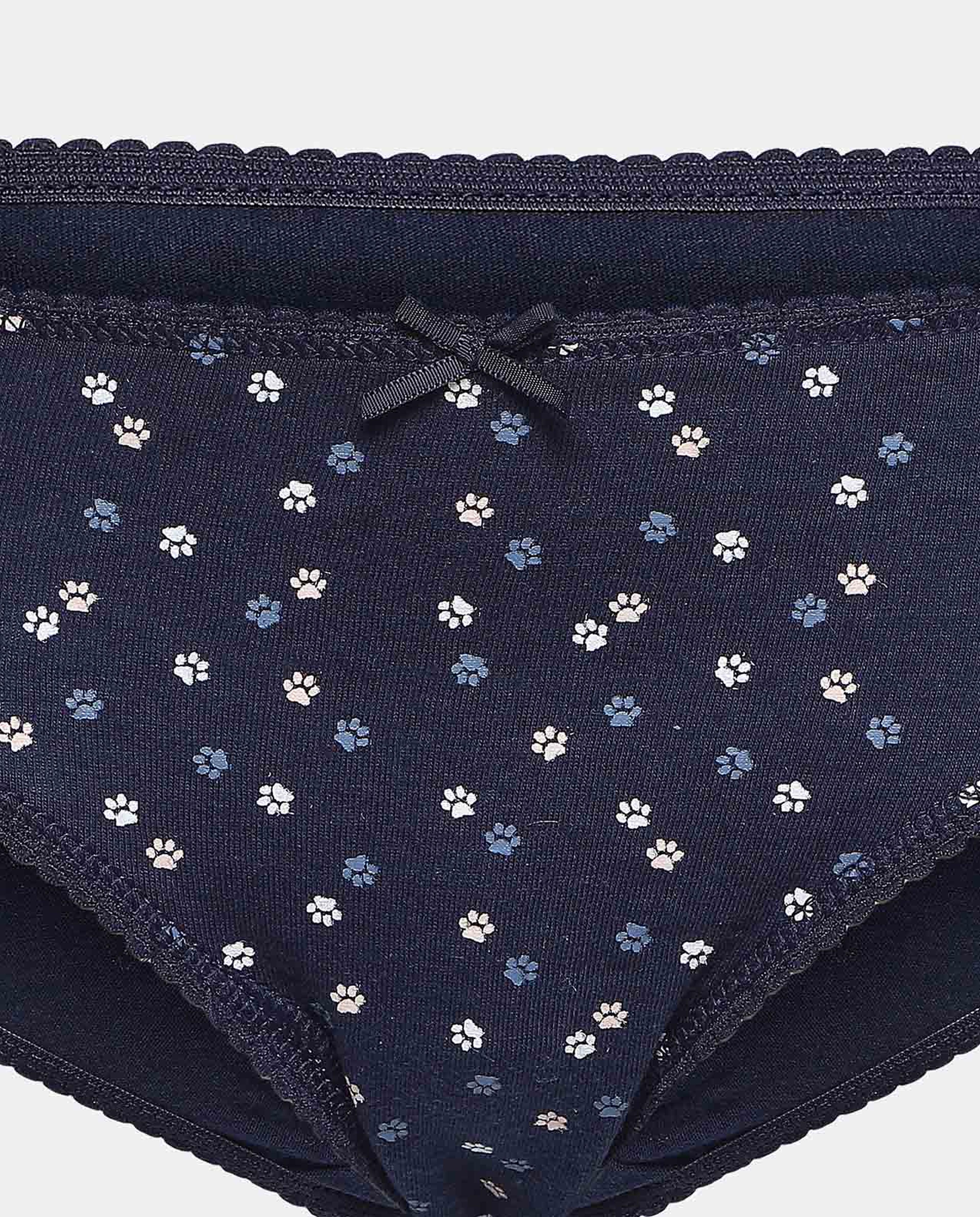 Pack of 5 Printed Briefs with Bow