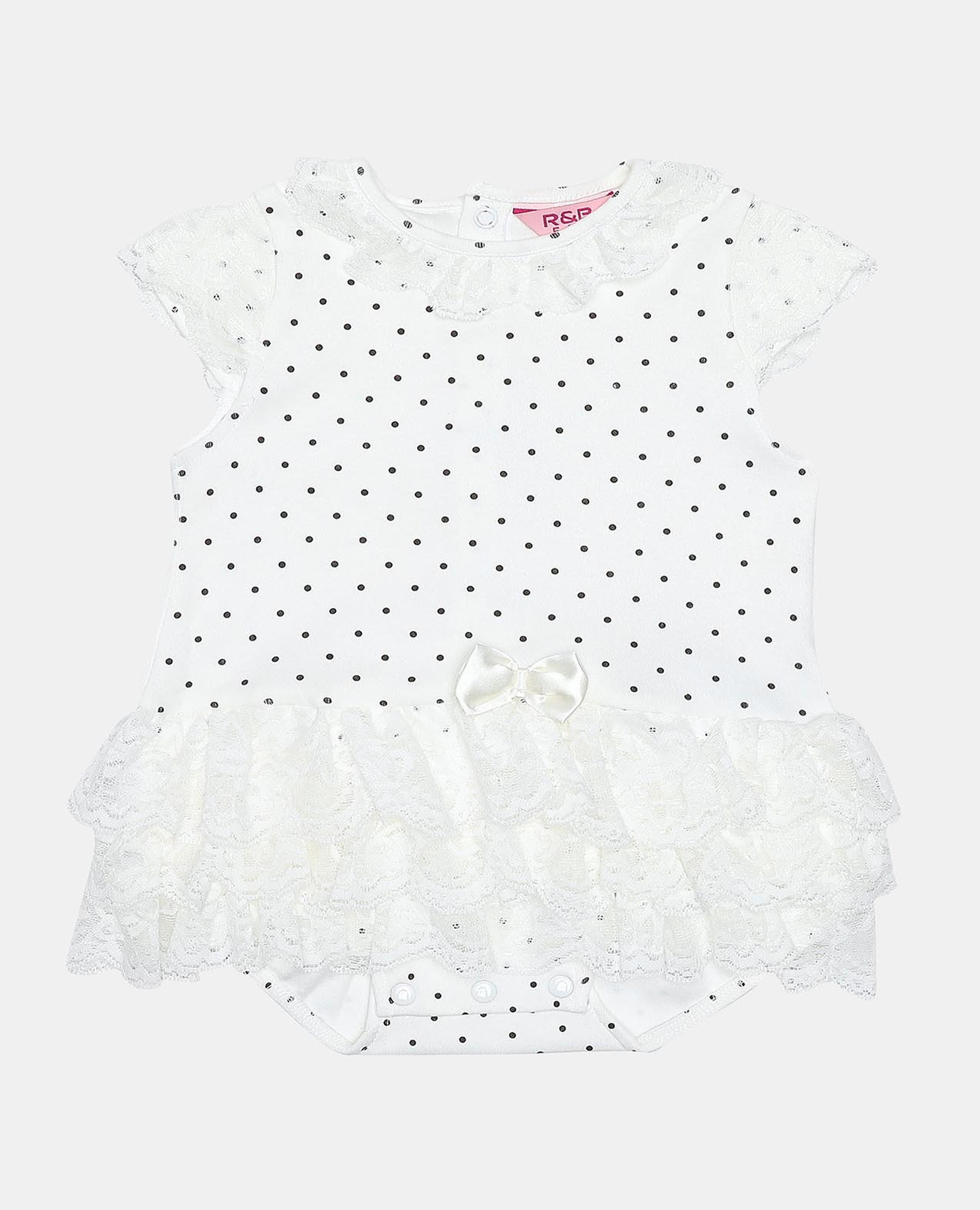 Polka Dot Frock Bodysuit with Bow