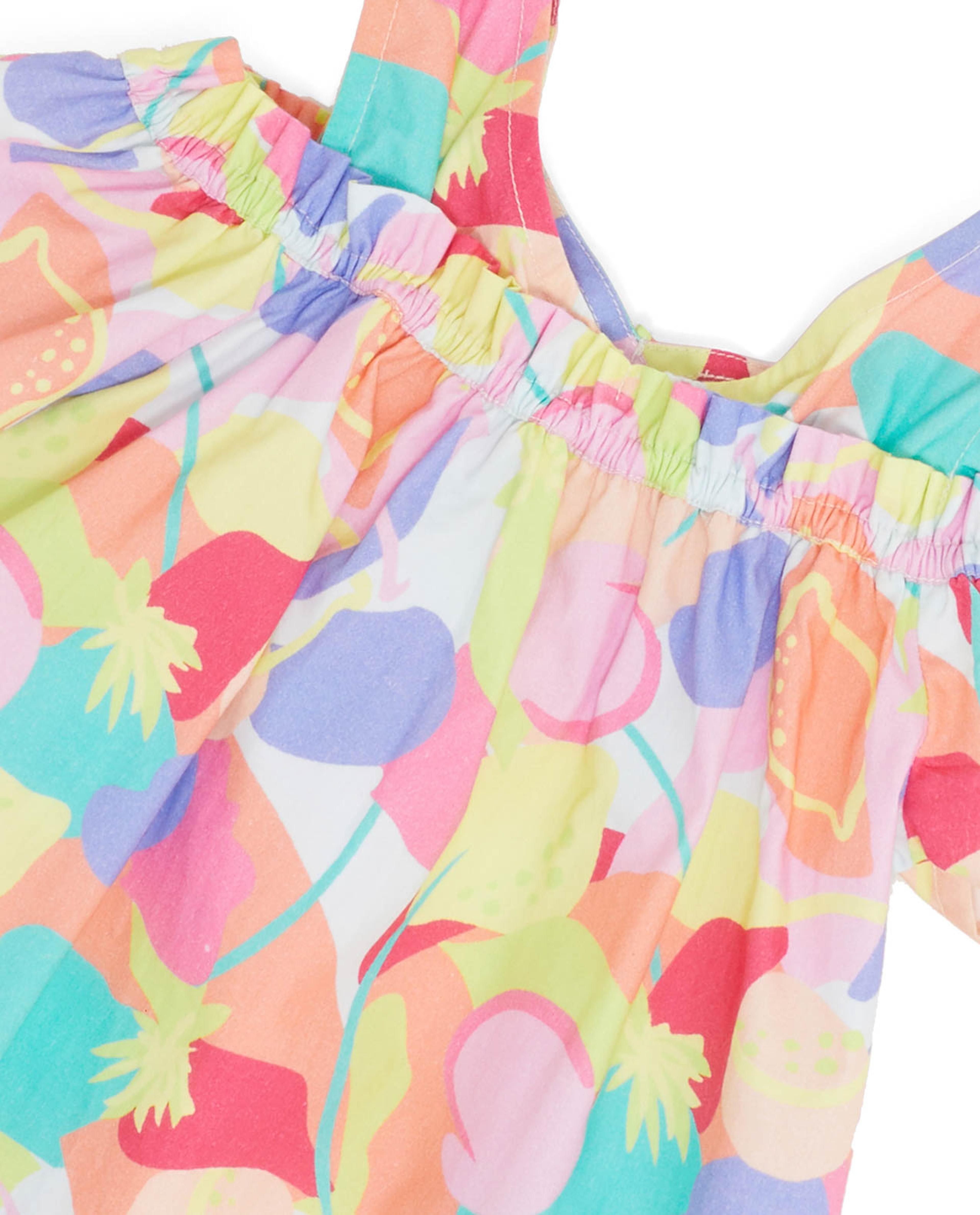 Printed Cold Shoulder Top