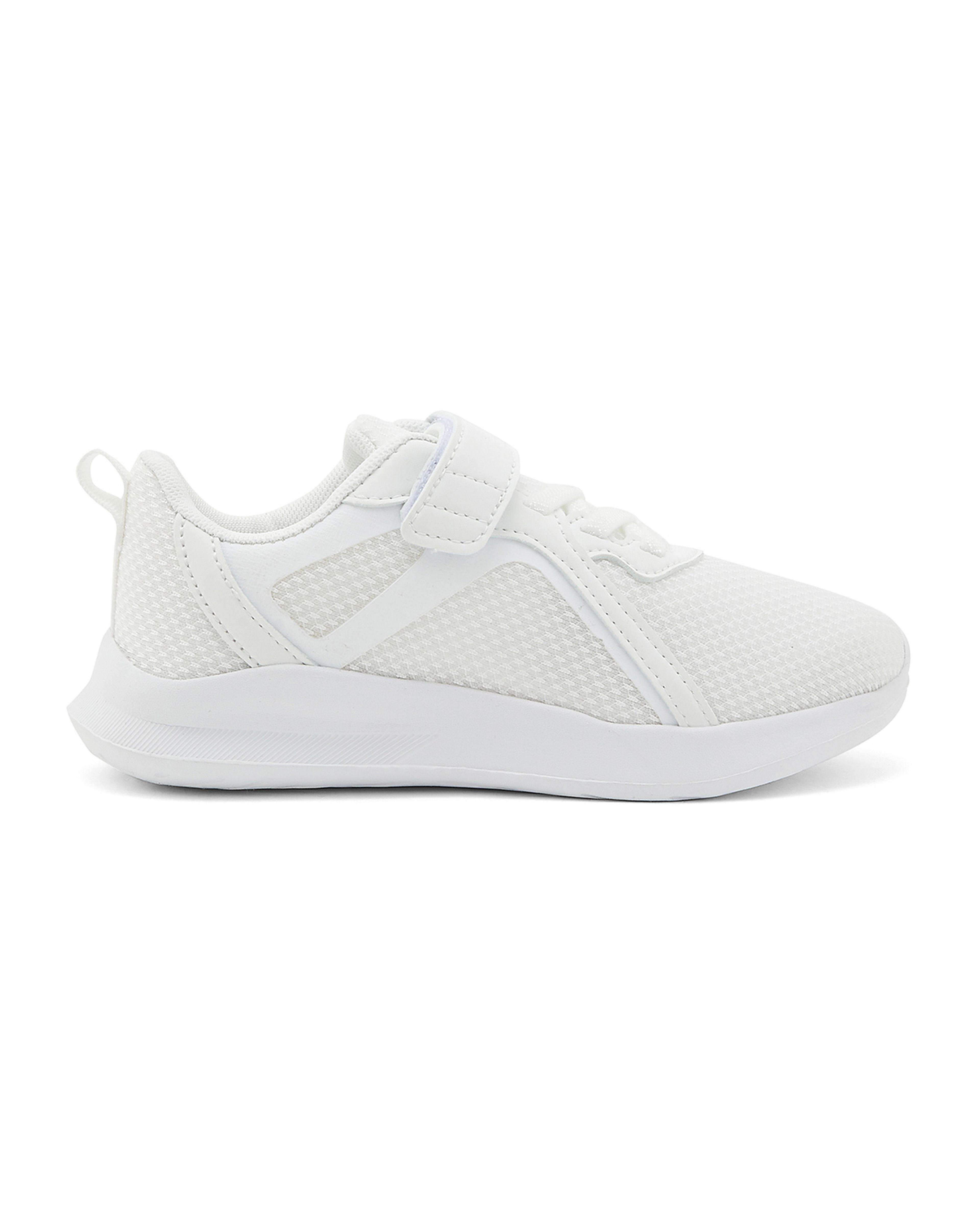 Solid Sports Shoes with Velcro Closure