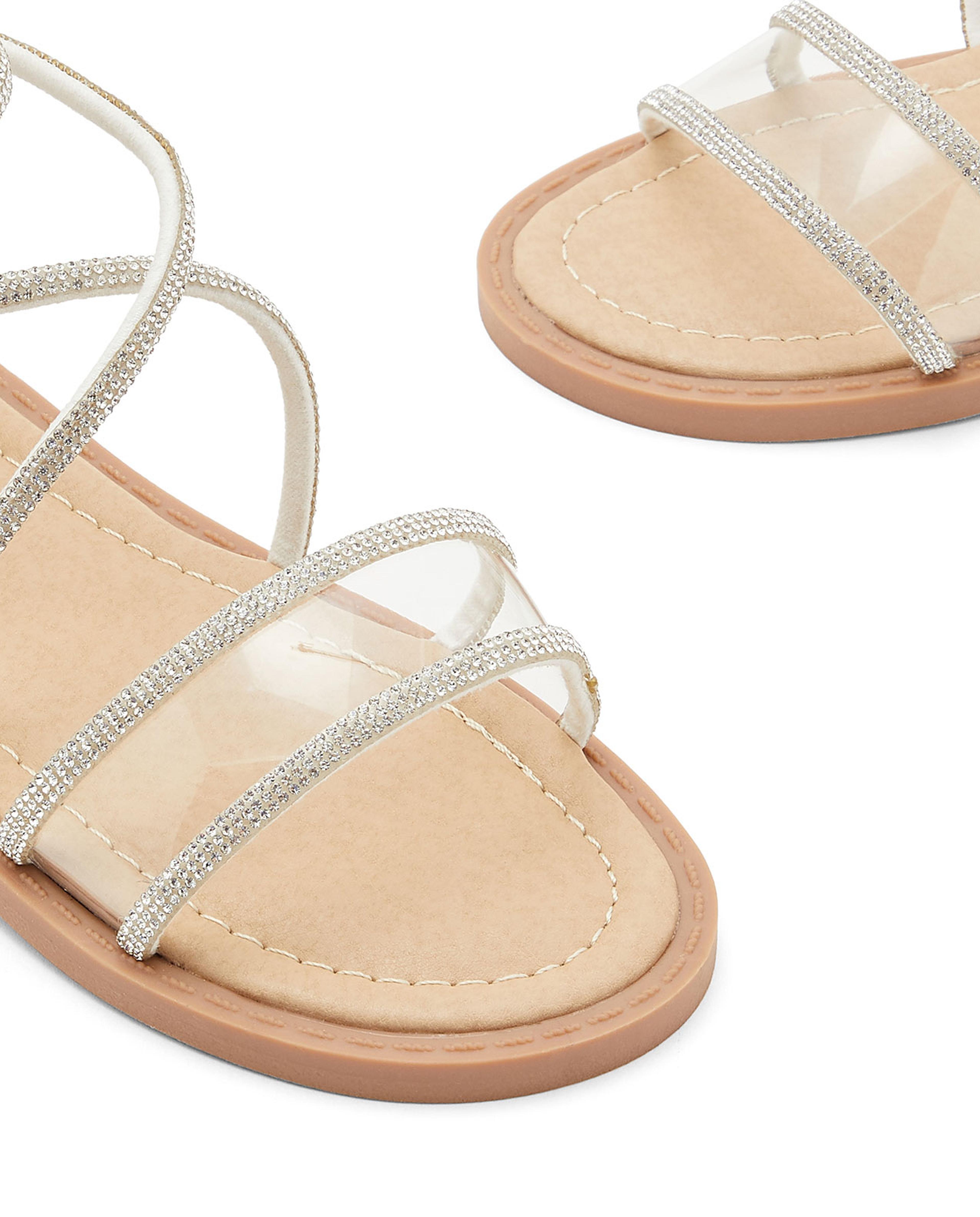 Strappy Zipper Back Sandals