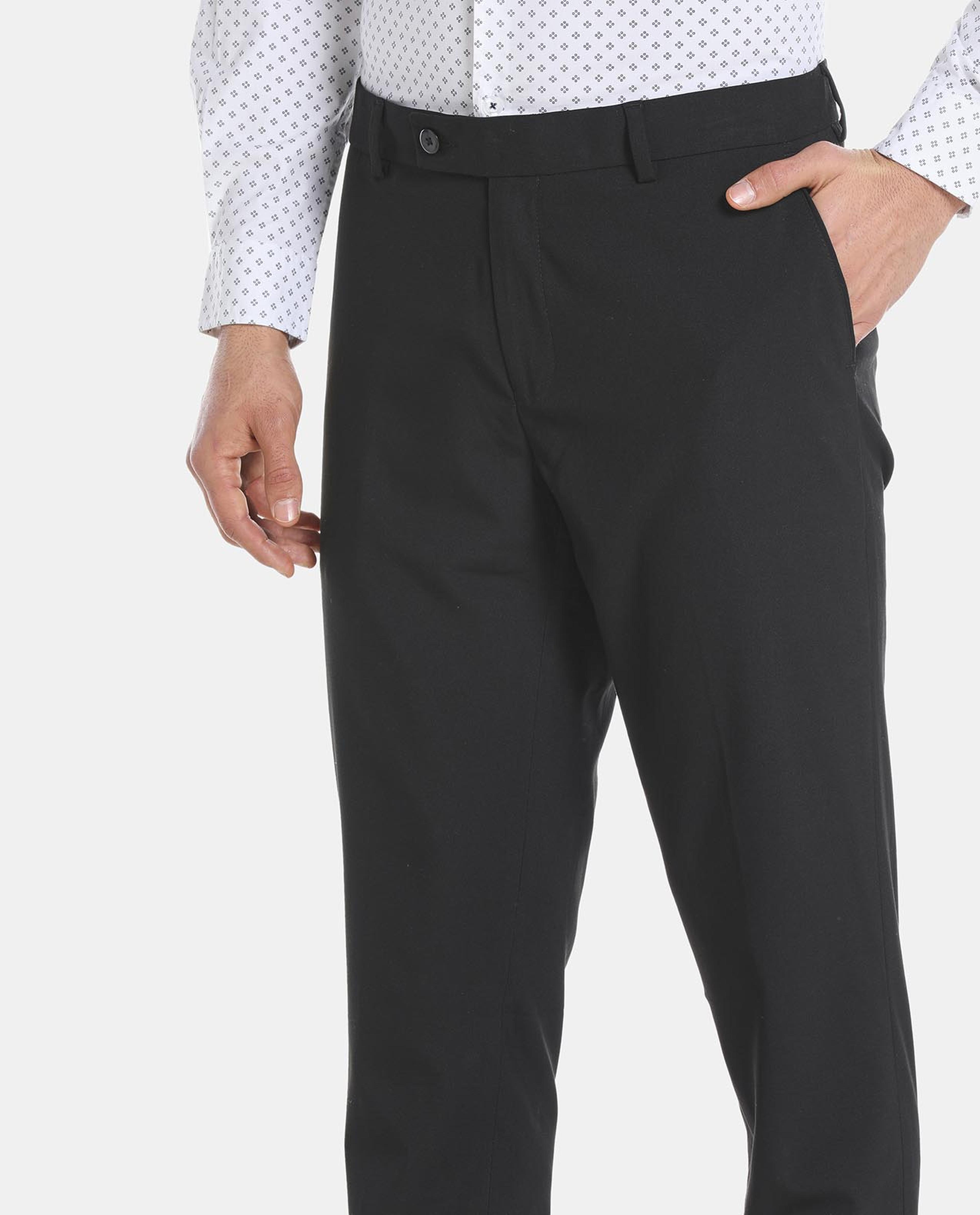 Black Formal Slim Fit Pants