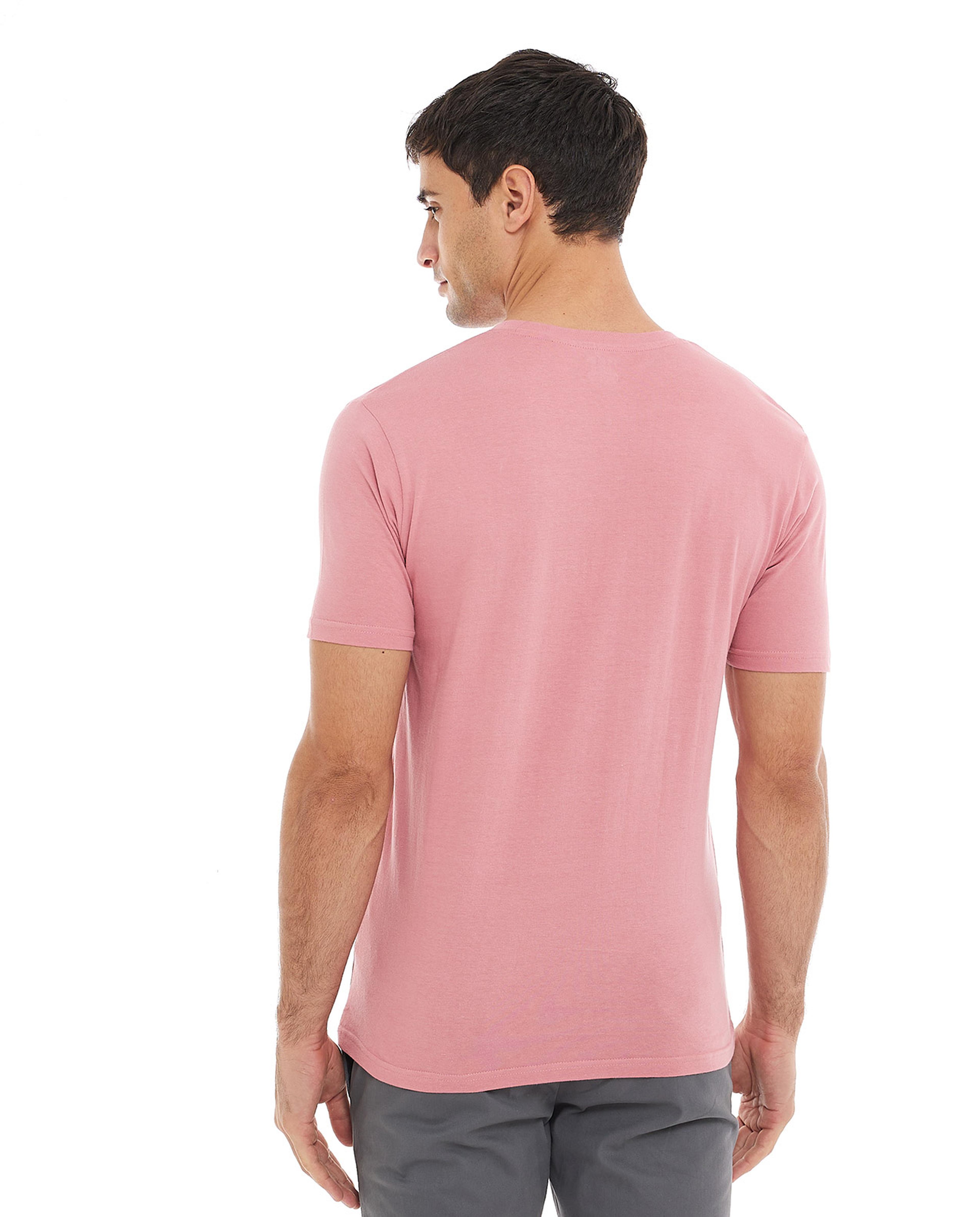 Solid T-Shirt with Crew Neck and Short Sleeves