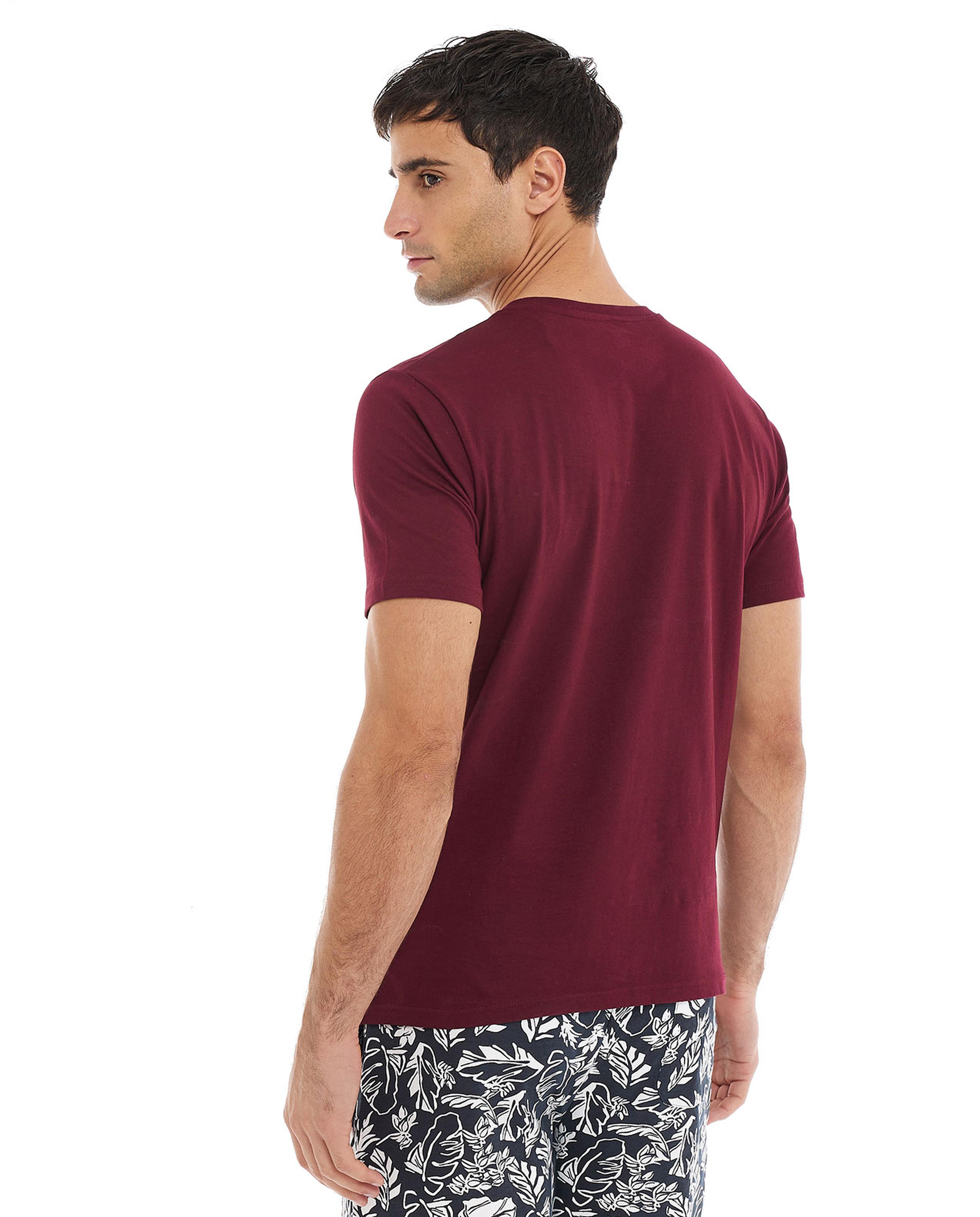 Solid T-Shirt with Crew Neck and Short Sleeves