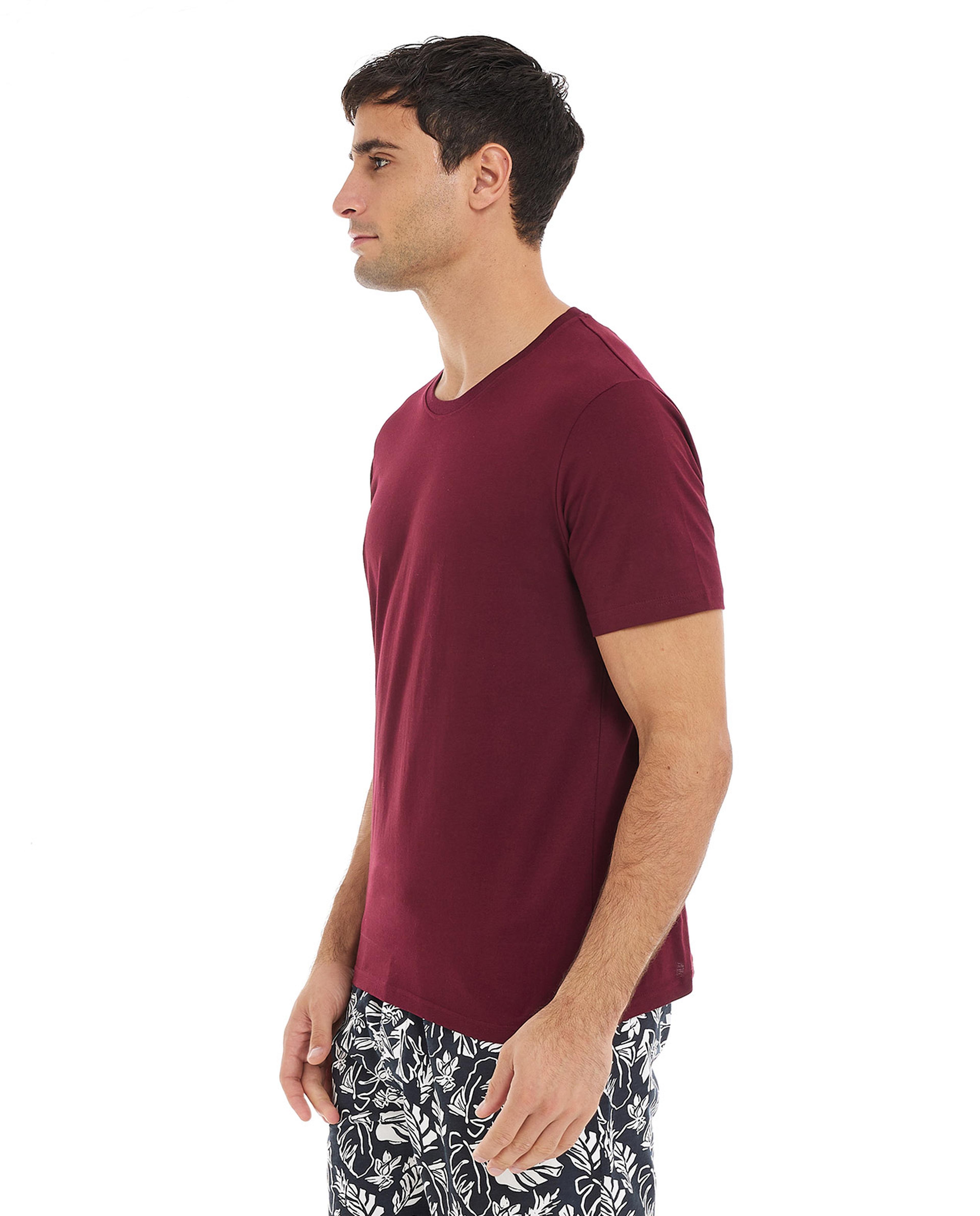 Solid T-Shirt with Crew Neck and Short Sleeves