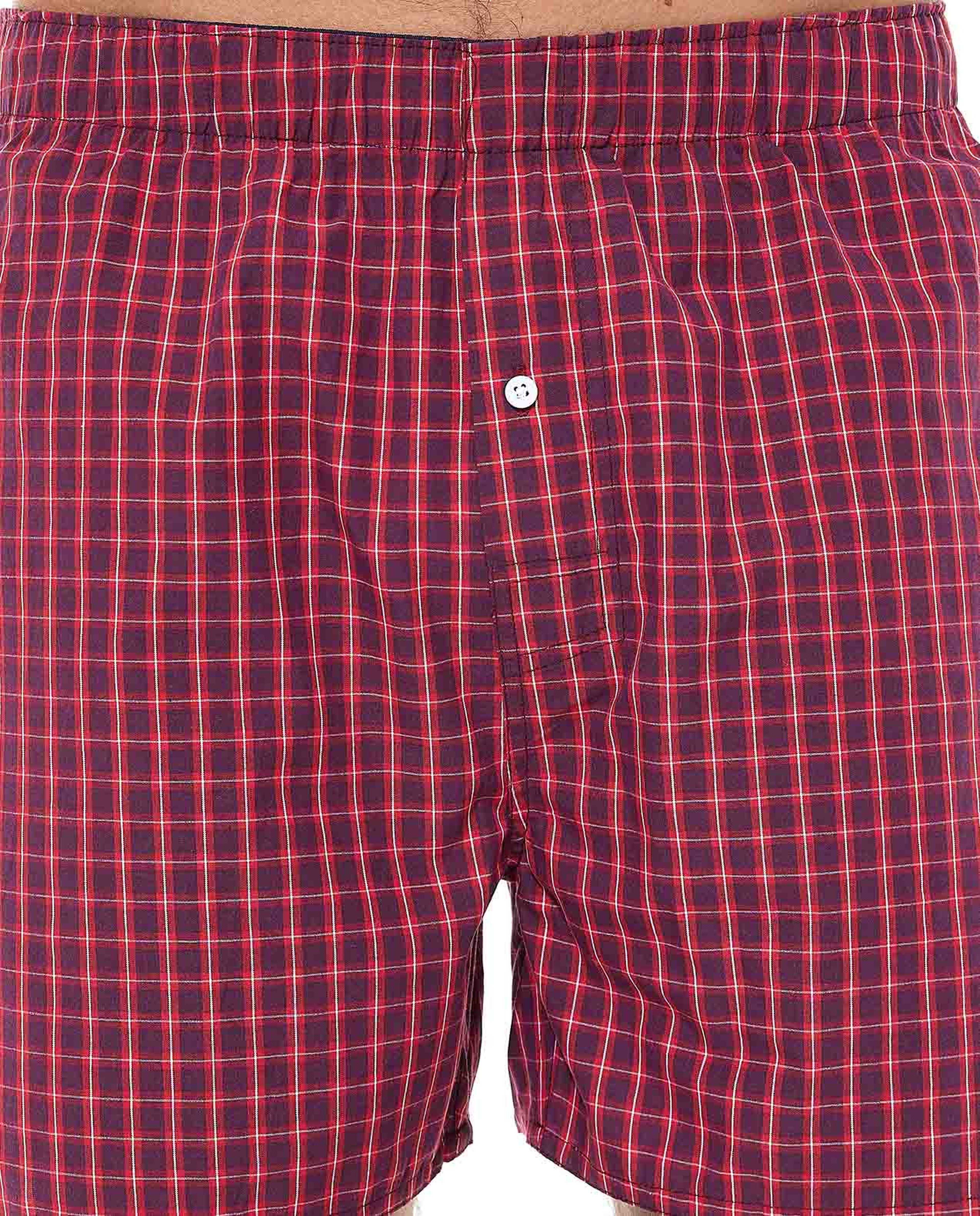 Checkered Woven Boxer