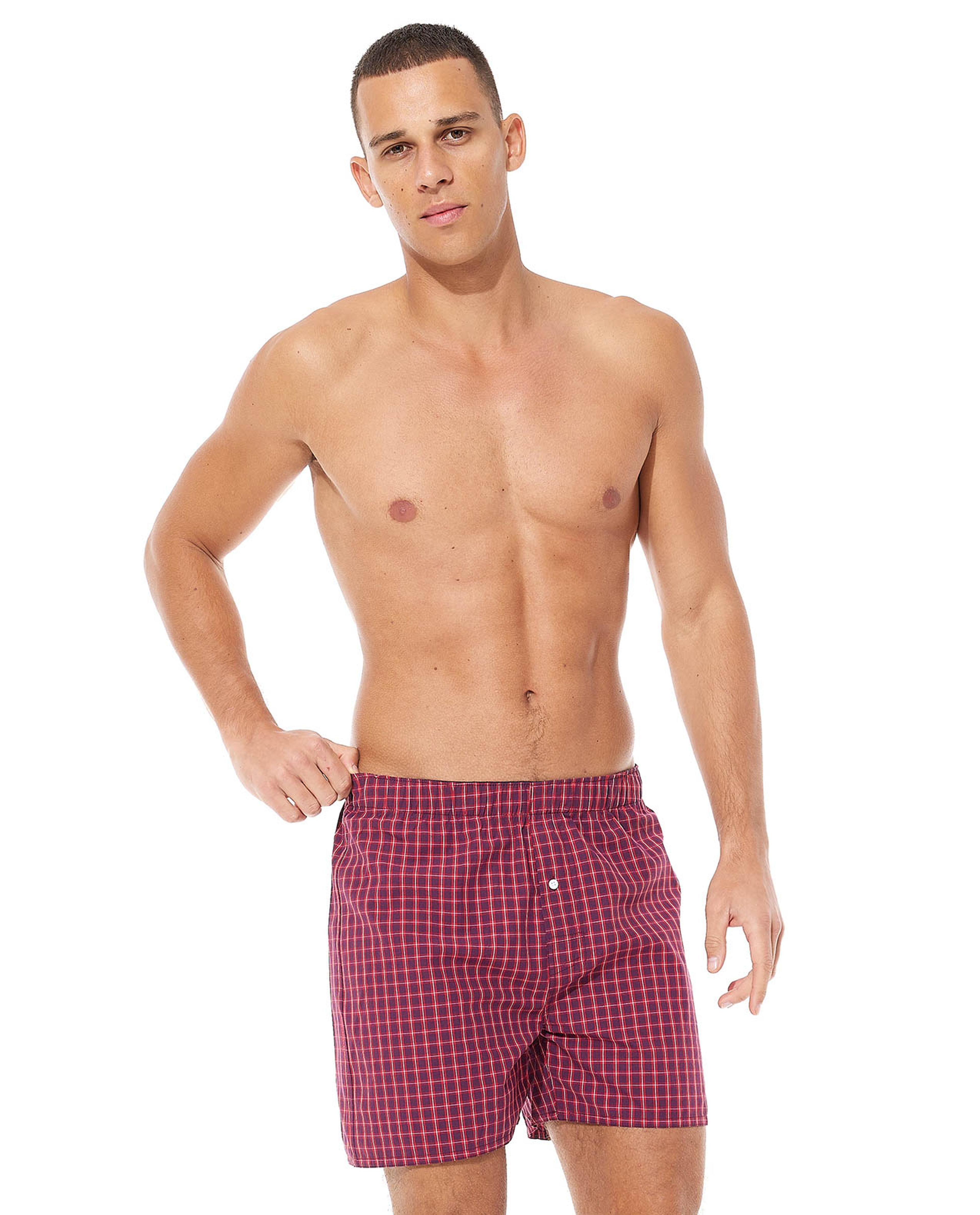 Checkered Woven Boxer