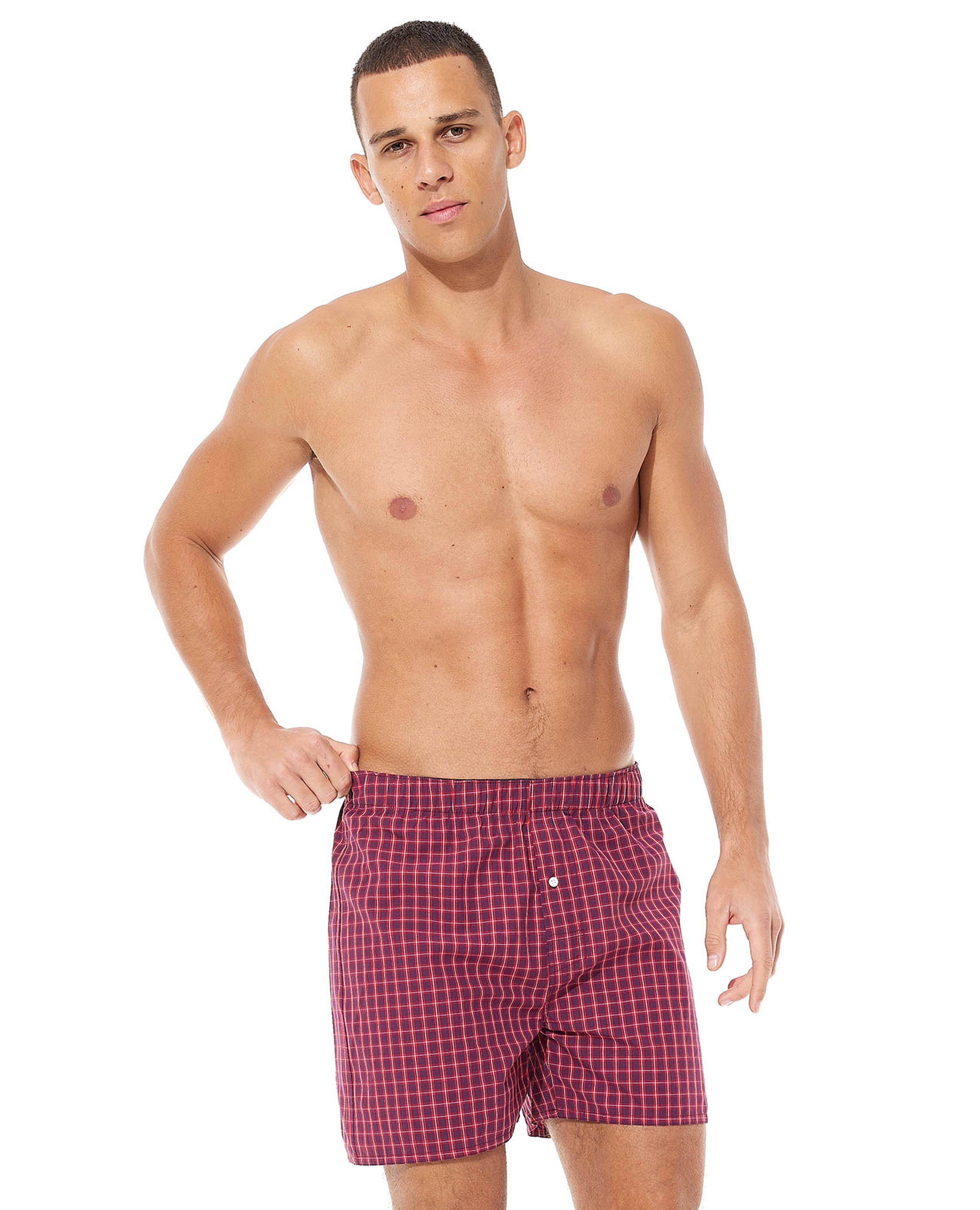 Checkered Woven Boxer