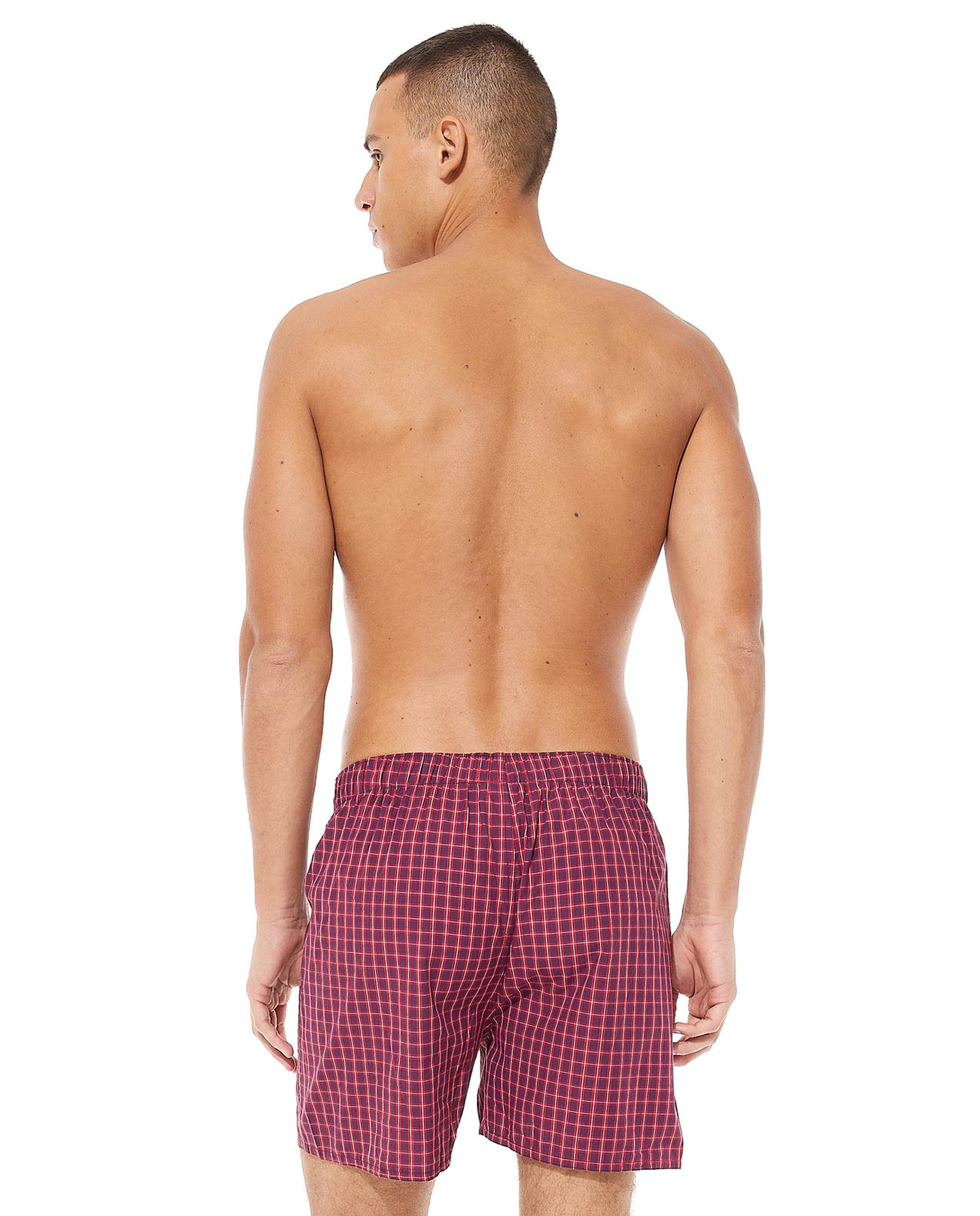 Checkered Woven Boxer