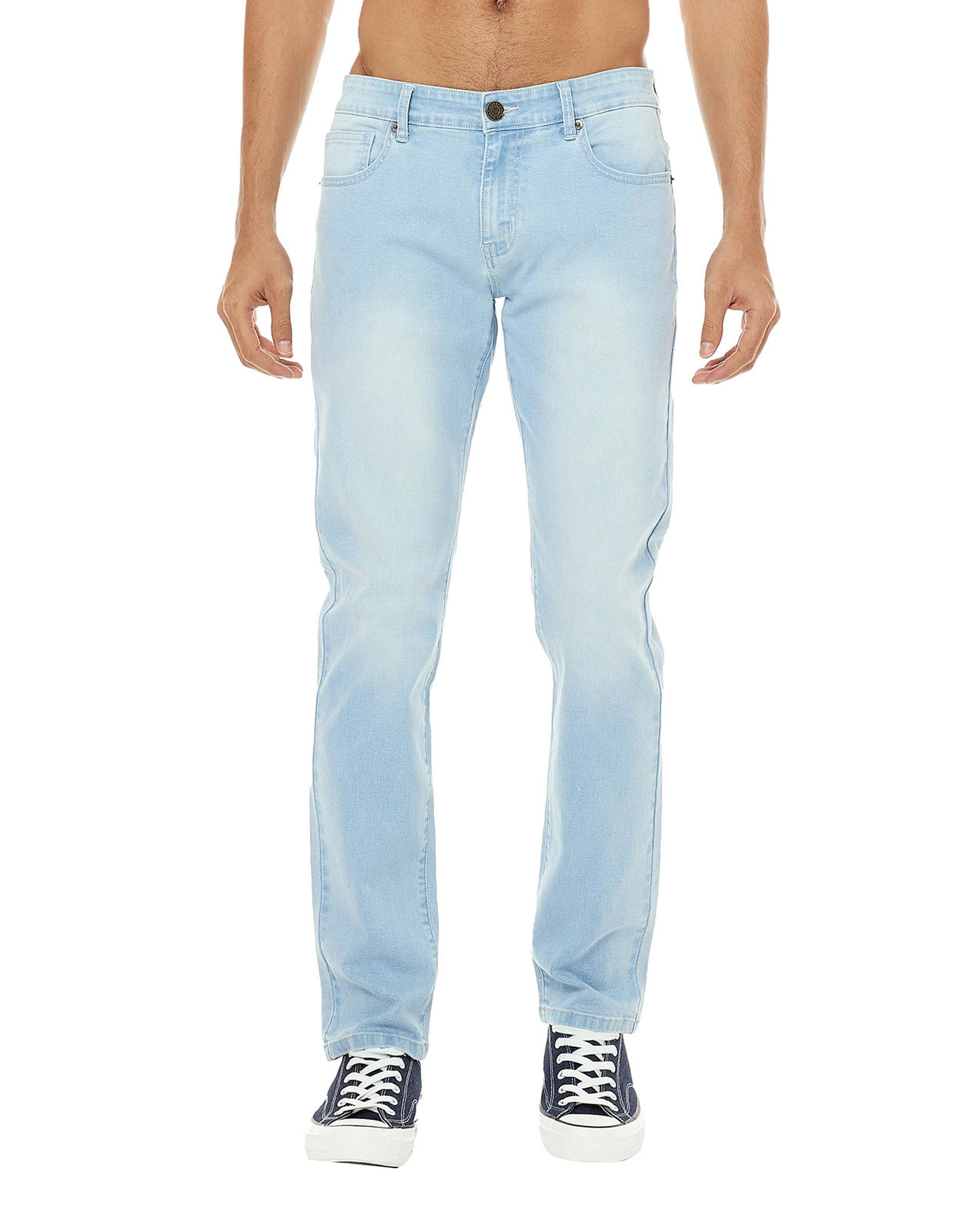 Solid Jeans with Button Closure