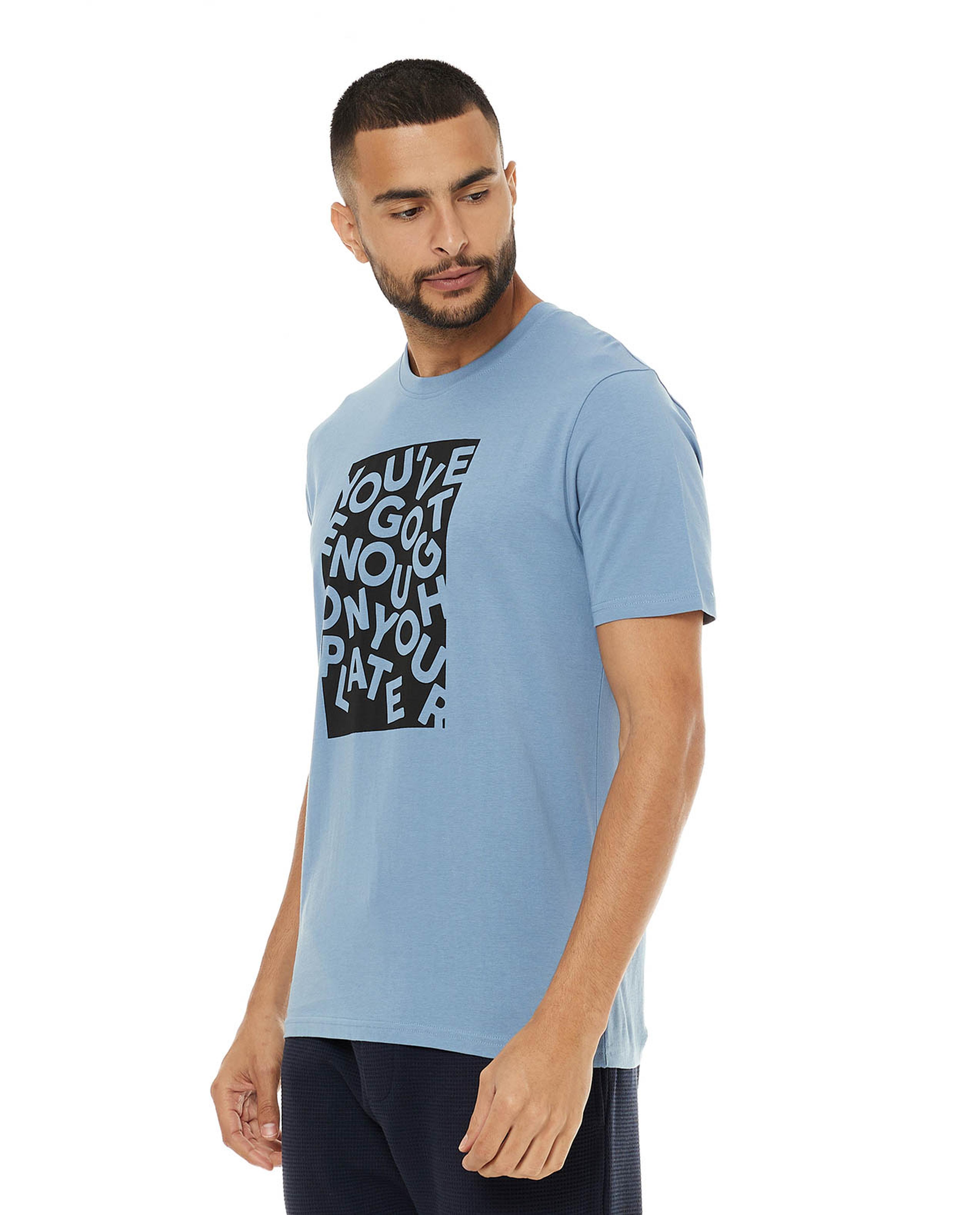 Graphic Print T-Shirt with Crew Neck and Short Sleeves