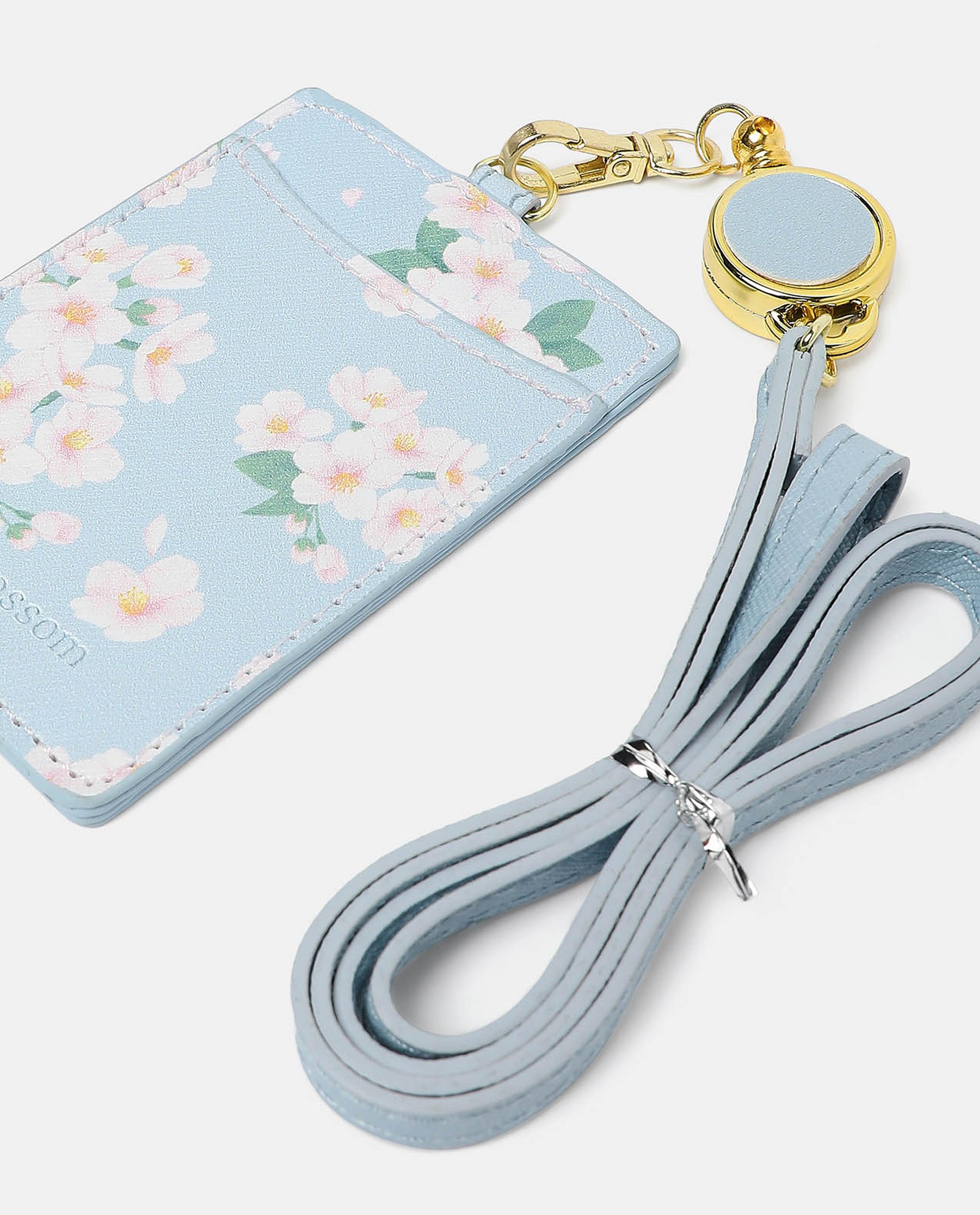 R&B Blue Floral Print ID Holder