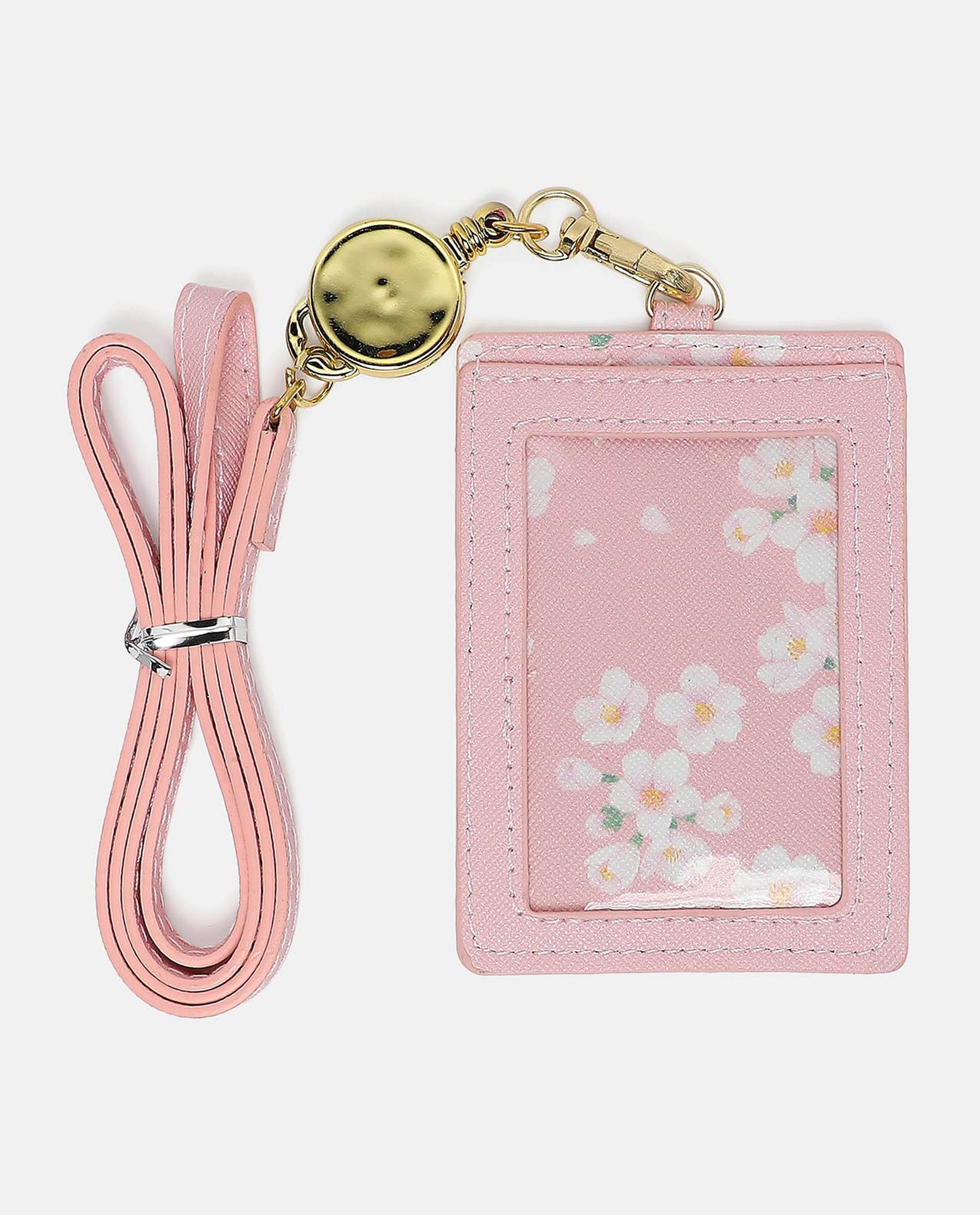R&B Pink Floral Print ID Holder