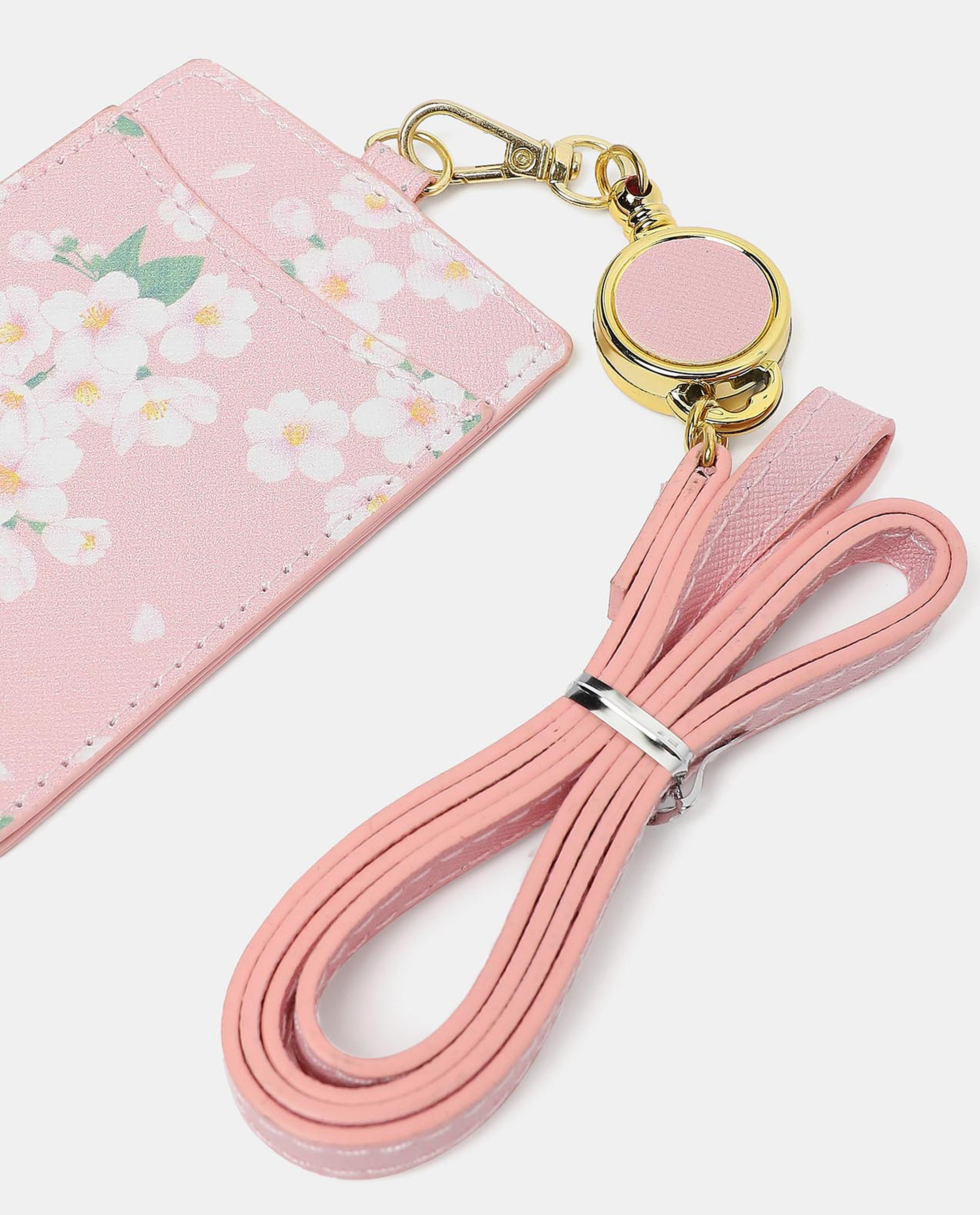 R&B Pink Floral Print ID Holder