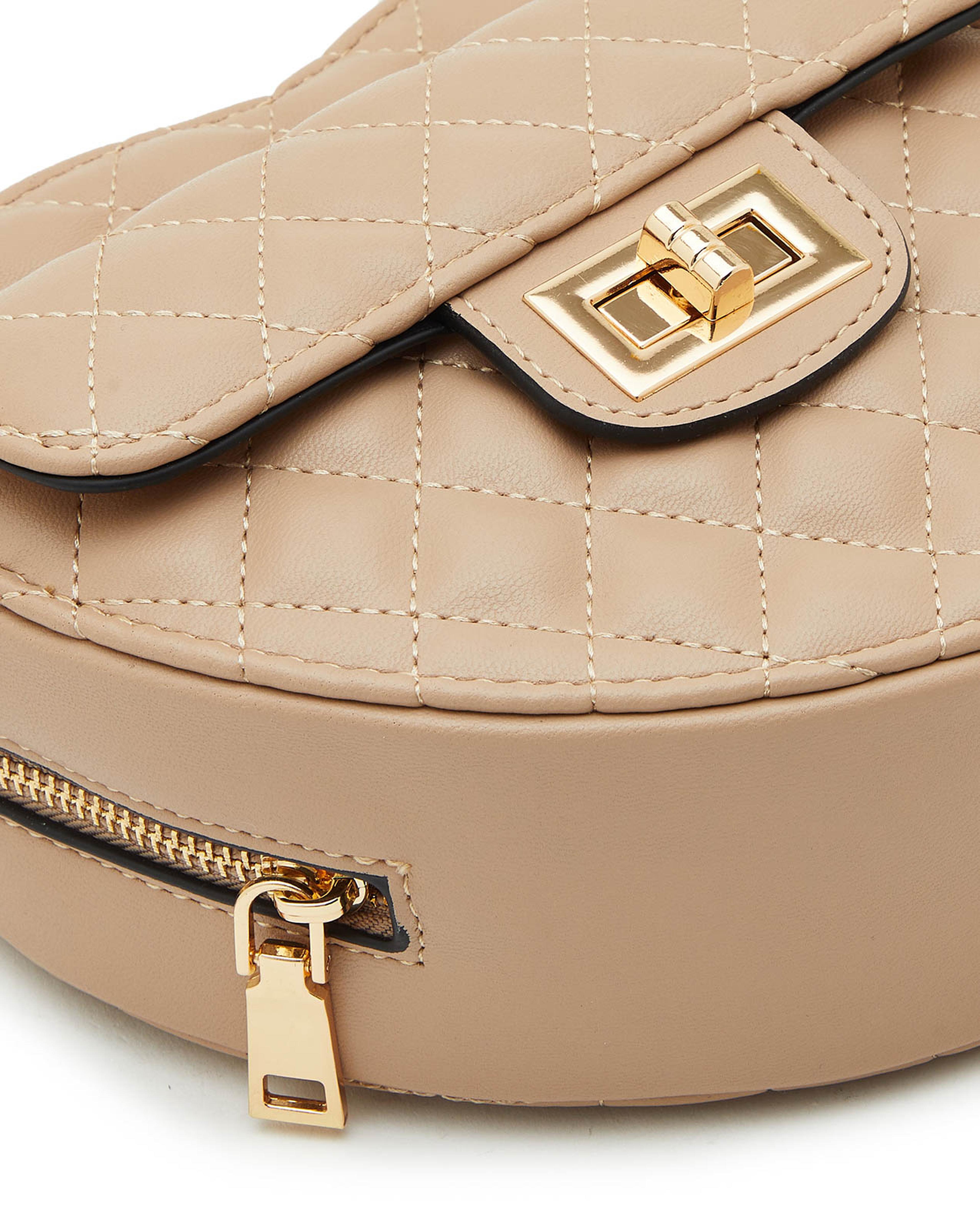 Quilted Heart Crossbody Bag