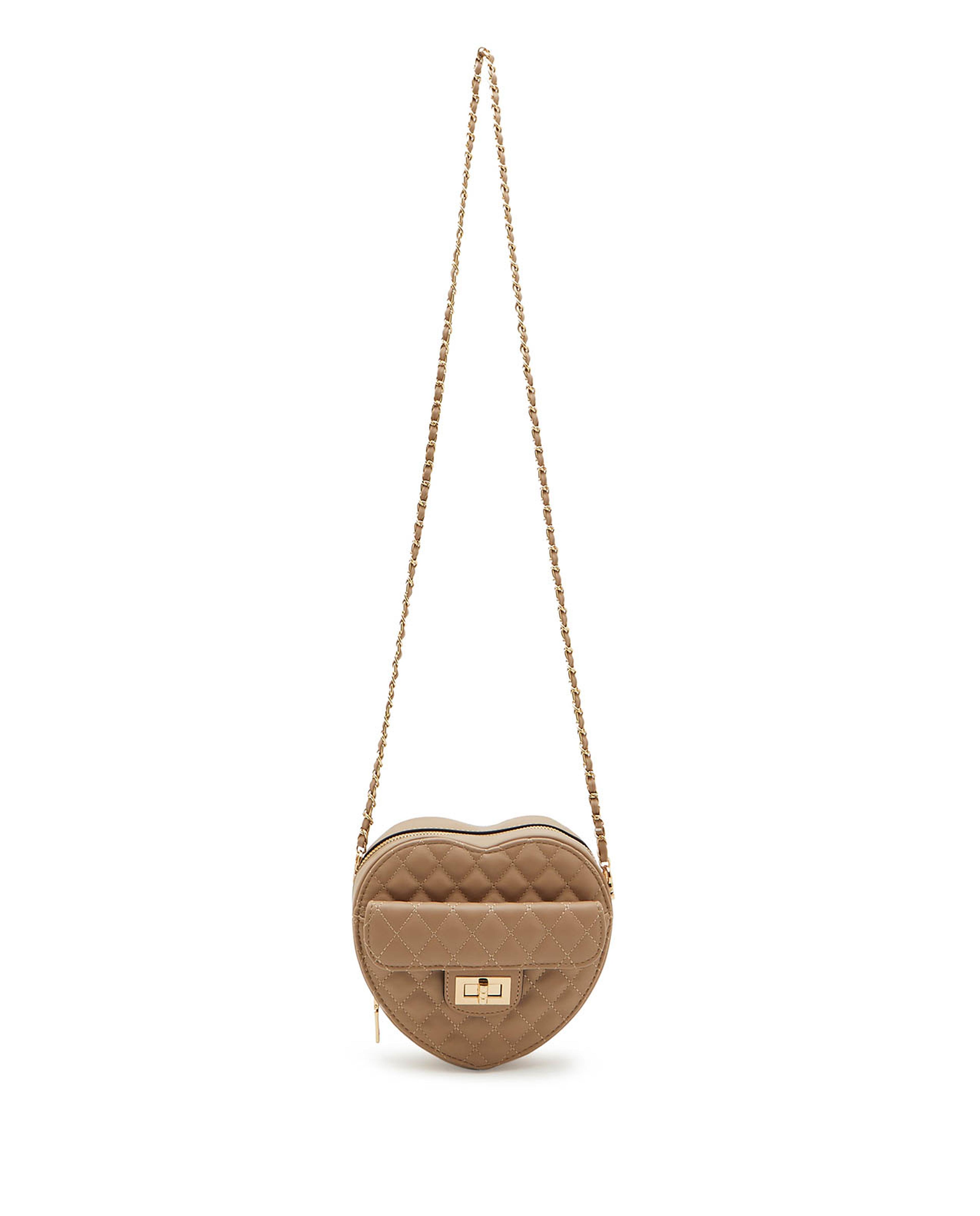 Quilted Heart Crossbody Bag